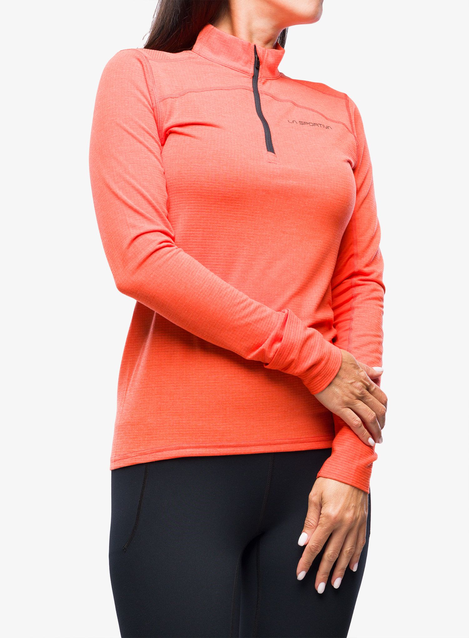 Ženska tekaška jopica La Sportiva Swift Long Sleeve - cherry tomato/carbon