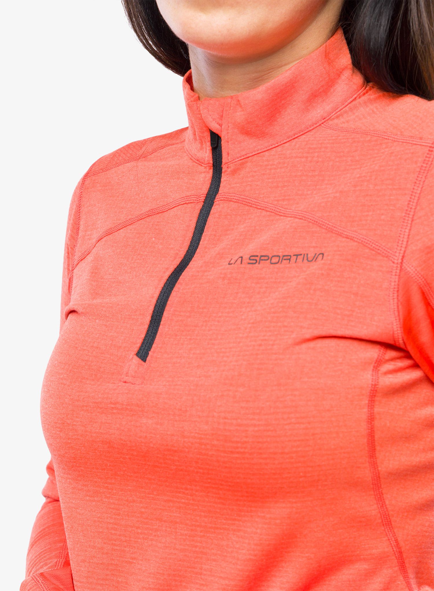 Ženska tekaška jopica La Sportiva Swift Long Sleeve - cherry tomato/carbon