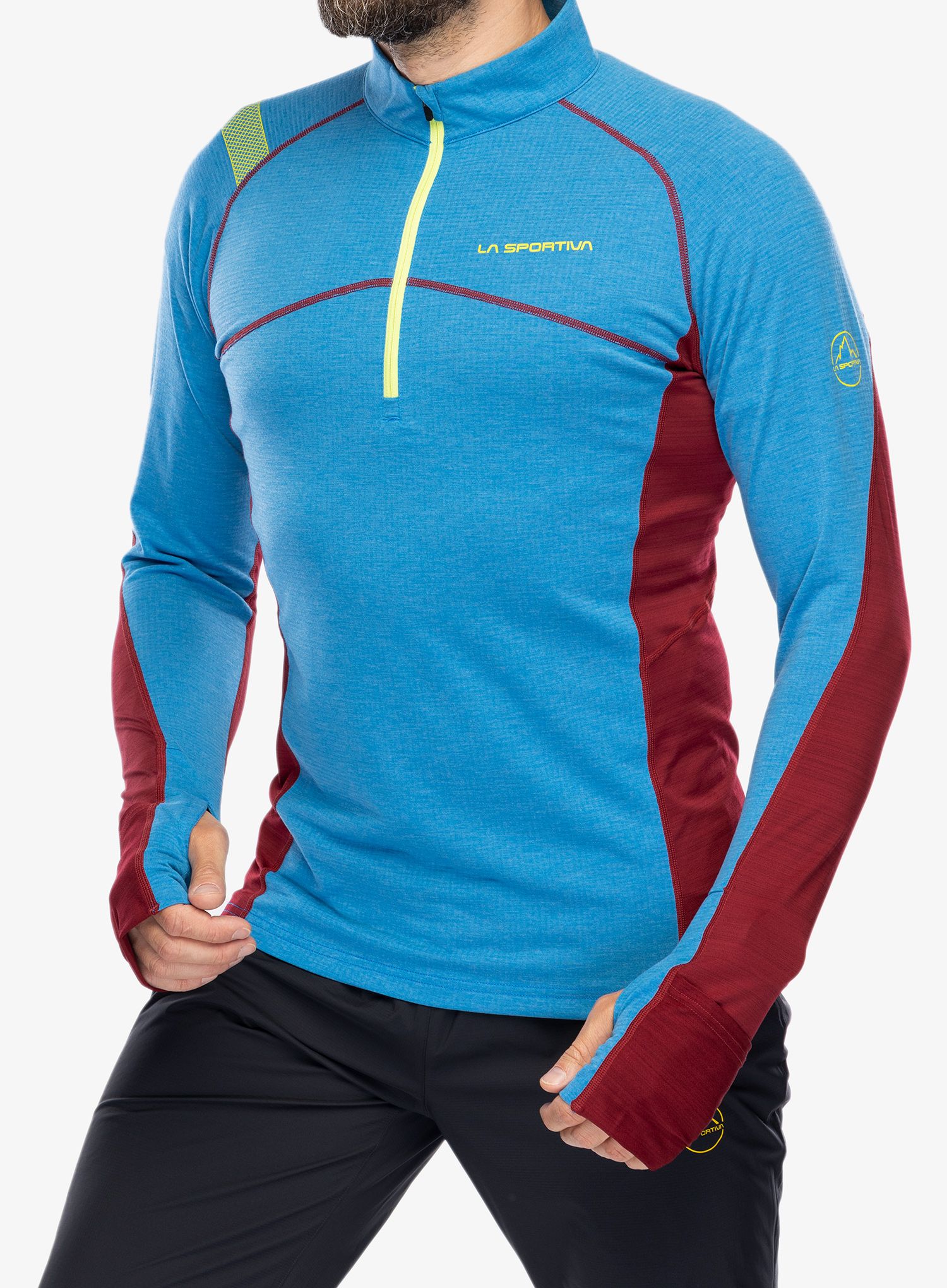 Jopica na zadrgo La Sportiva Swift Long Sleeve - electric blue/sangria