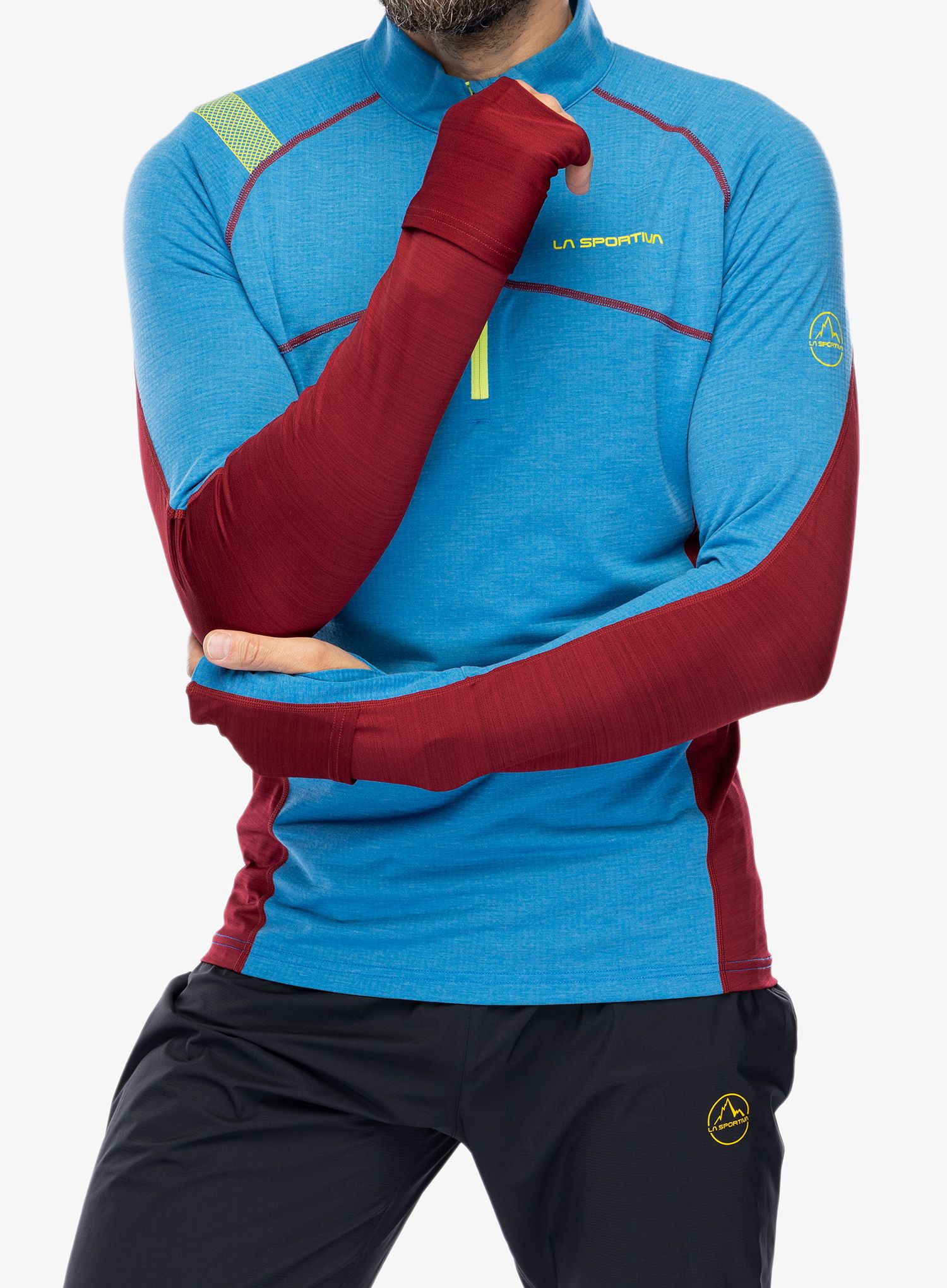 Jopica na zadrgo La Sportiva Swift Long Sleeve - electric blue/sangria