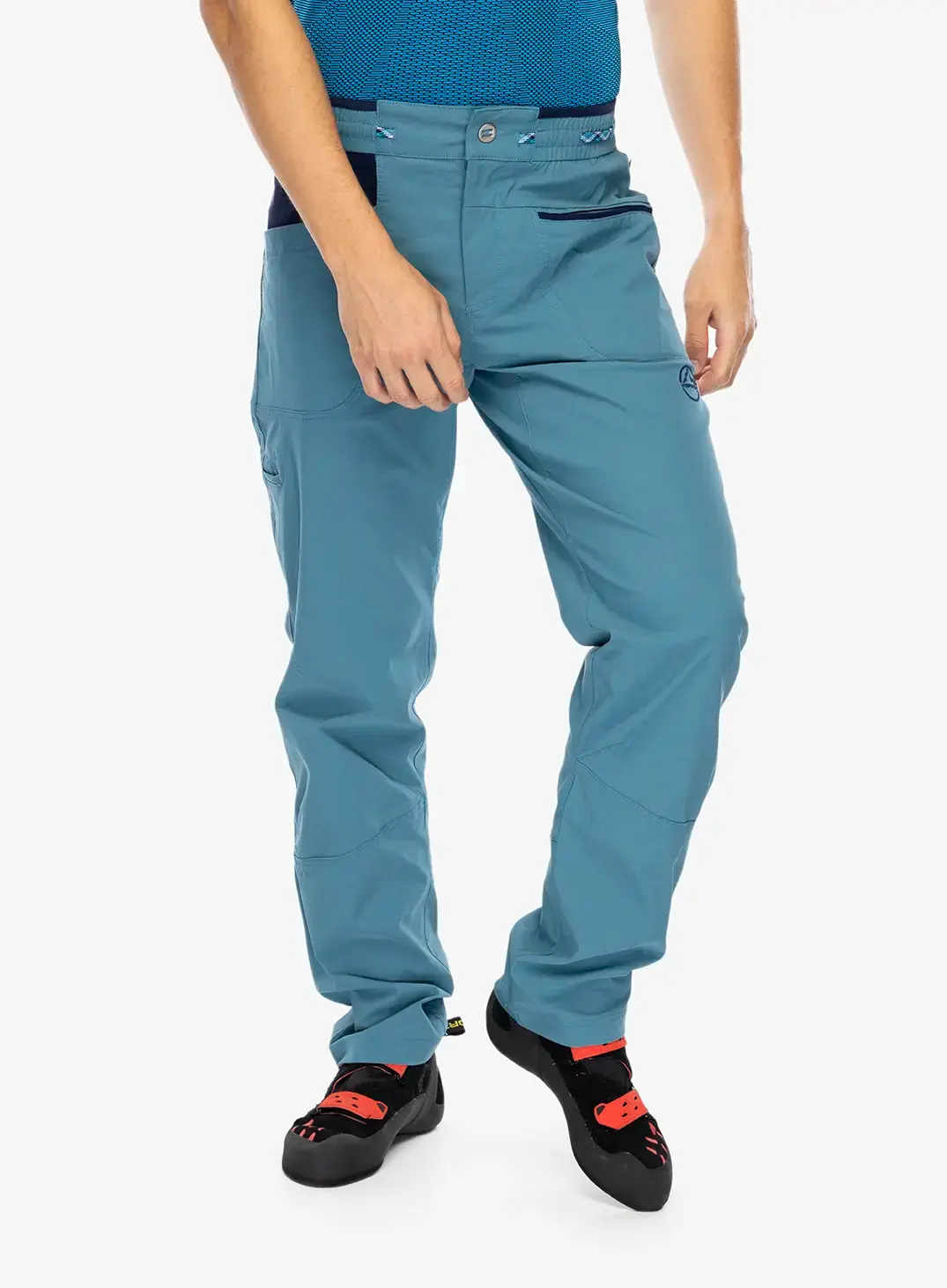 Plezalne hlače La Sportiva Talus Pant - hurricane/deep sea