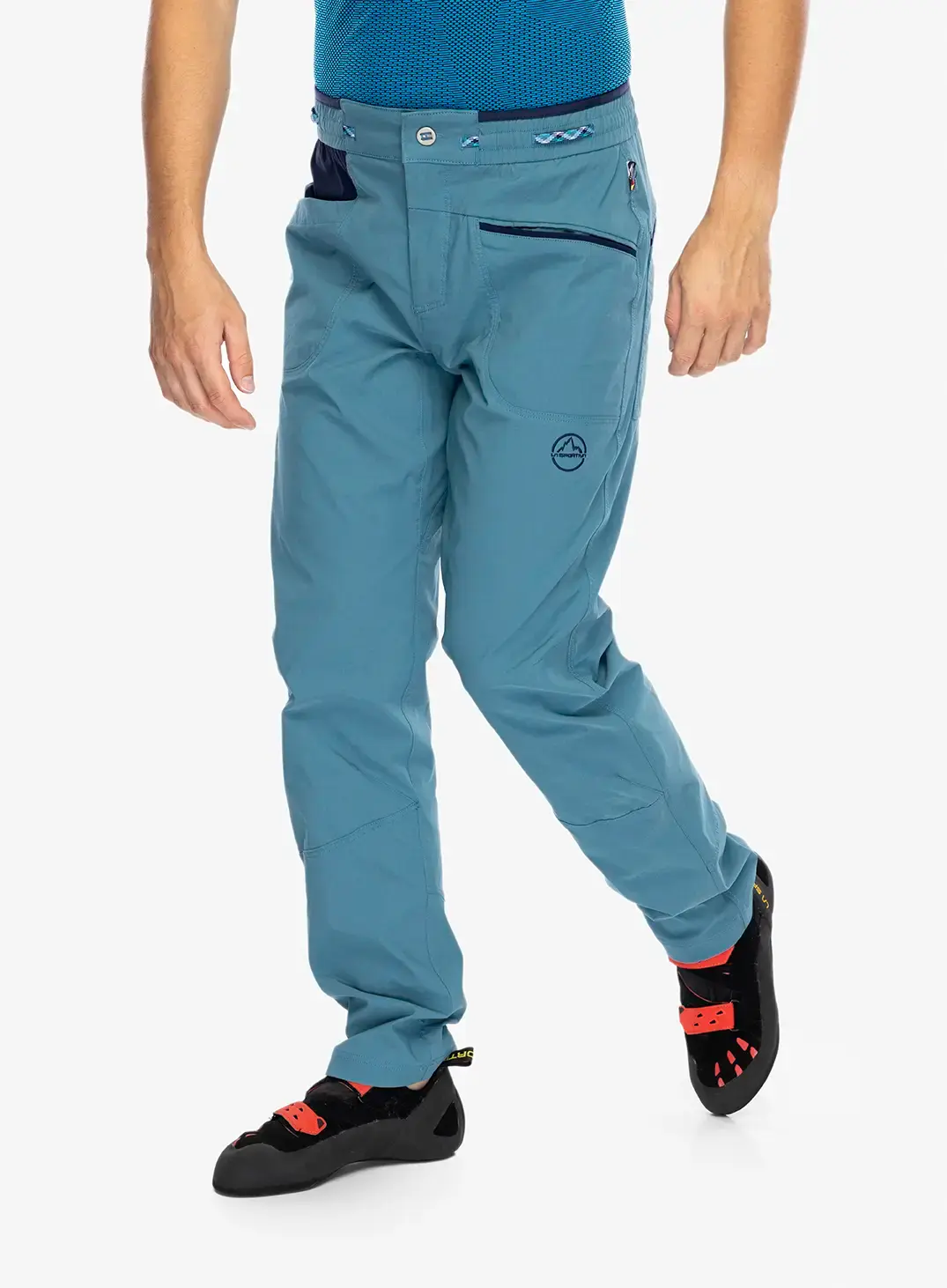 Plezalne hlače La Sportiva Talus Pant - hurricane/deep sea