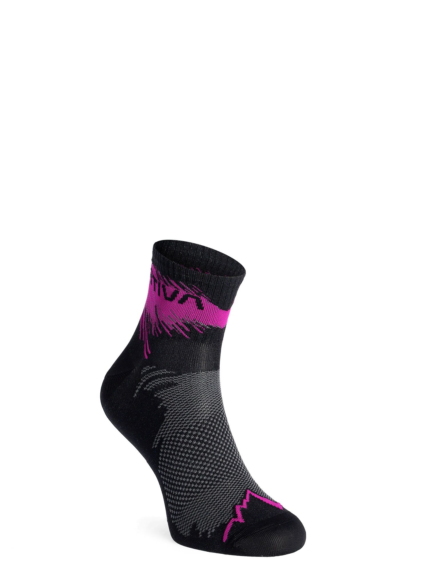 Tekaške nogavice La Sportiva Trail Running Socks - black/springtime