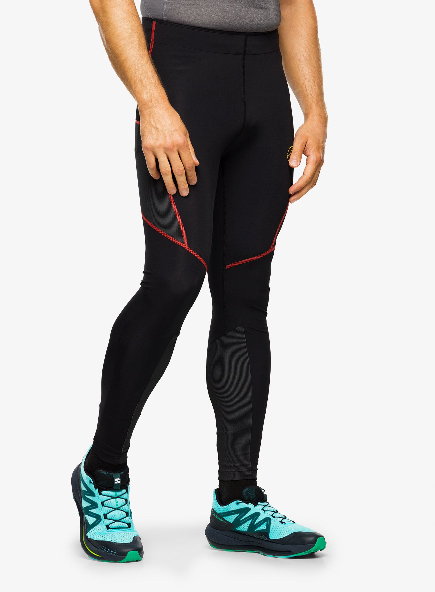 Moške pajkice za tek La Sportiva Triumph Tight Pant - black/yellow