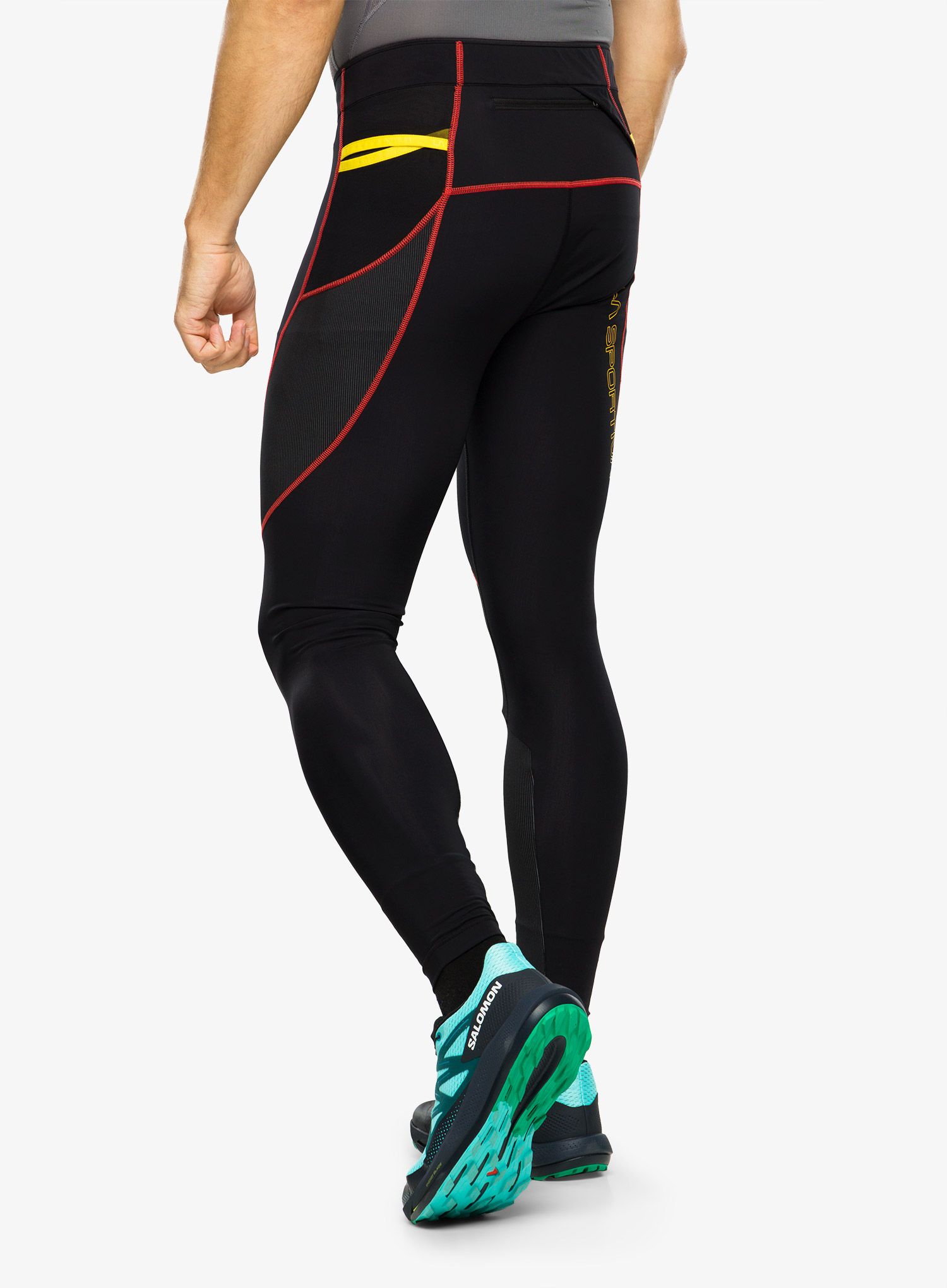 Moške pajkice za tek La Sportiva Triumph Tight Pant - black/yellow