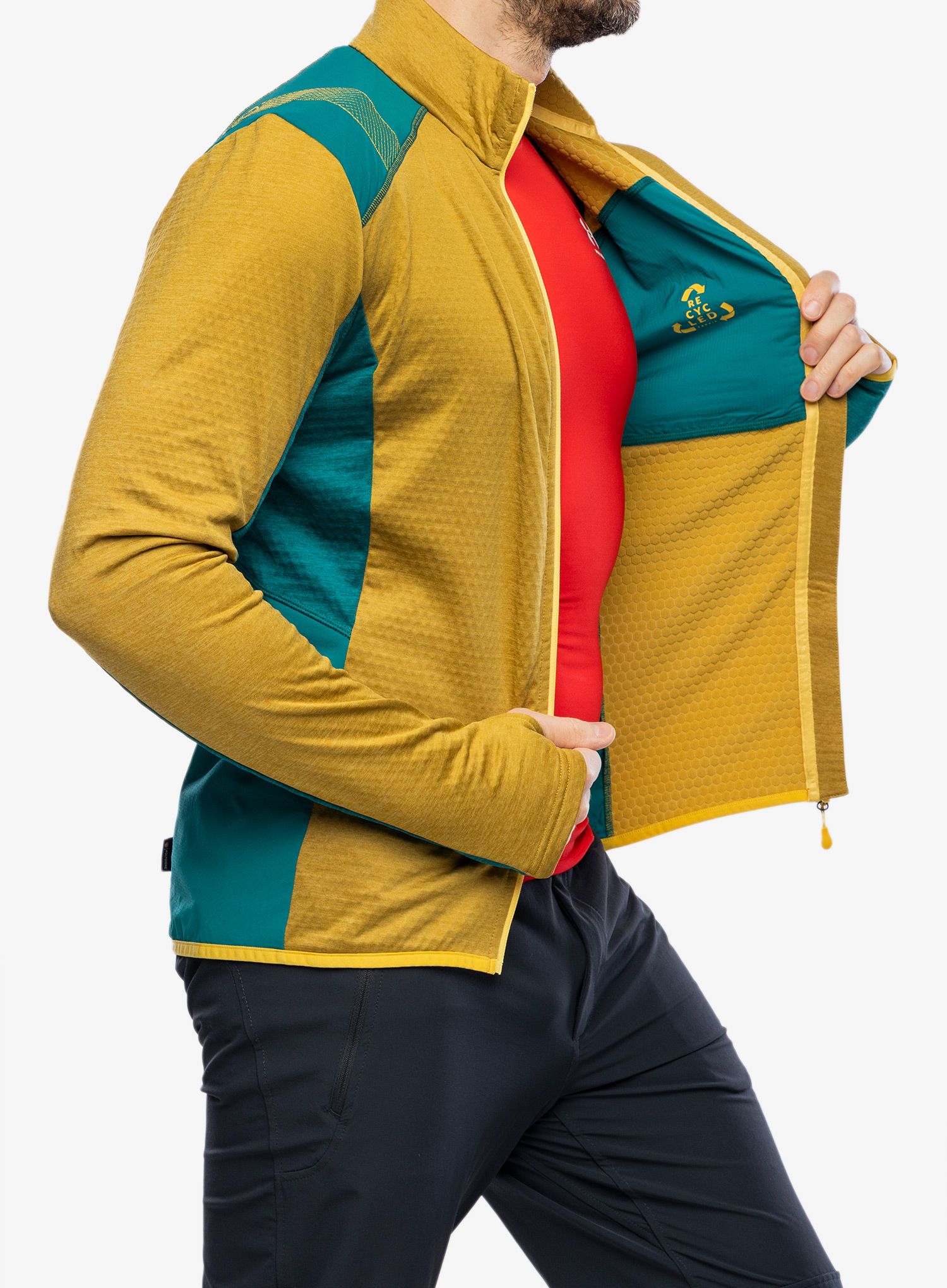 Jopica na zadrgo La Sportiva True North Jacket - savana/everglade