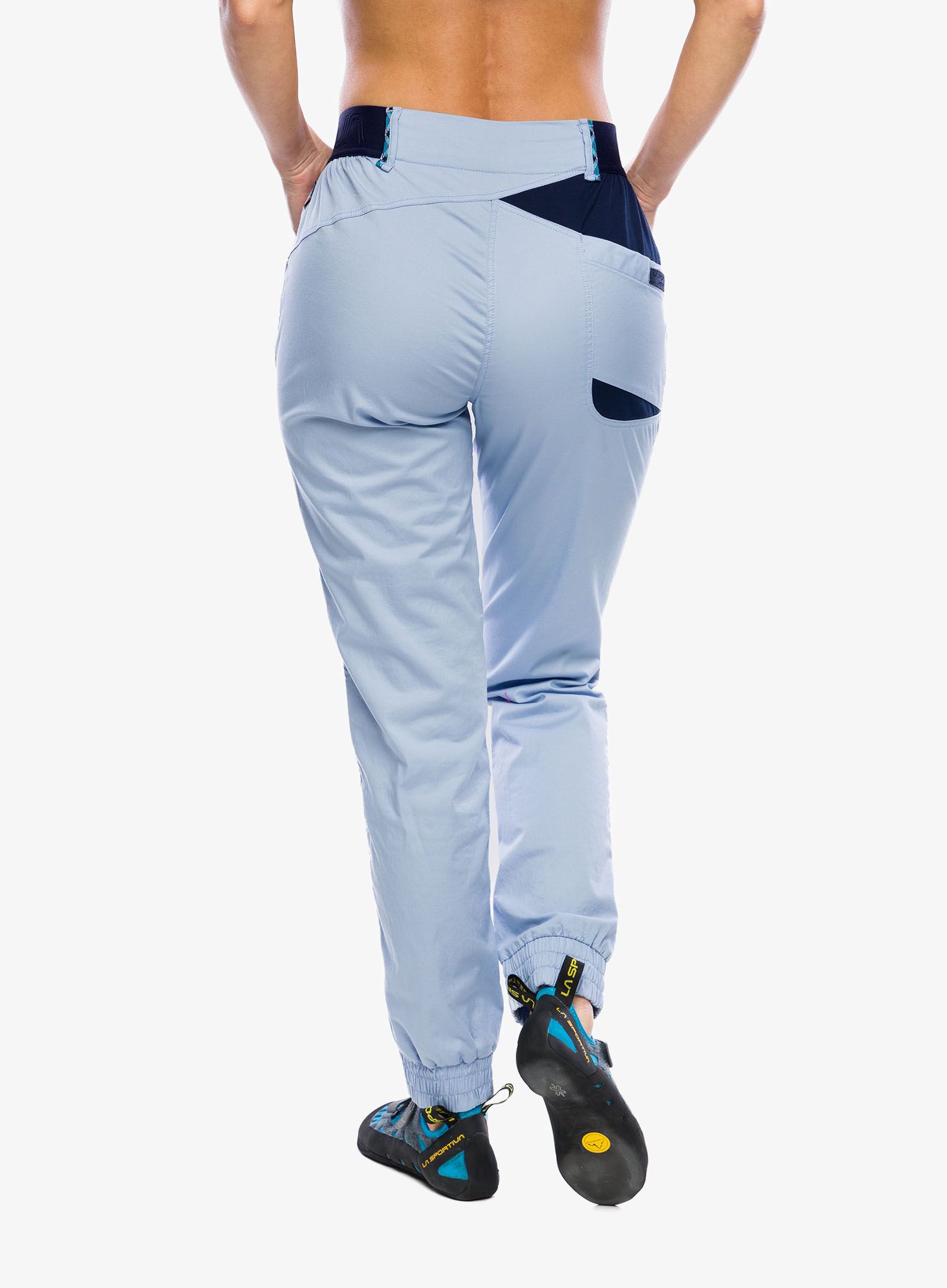 Ženske plezalne hlače La Sportiva Tundra Pant - stone-blue/deep sea