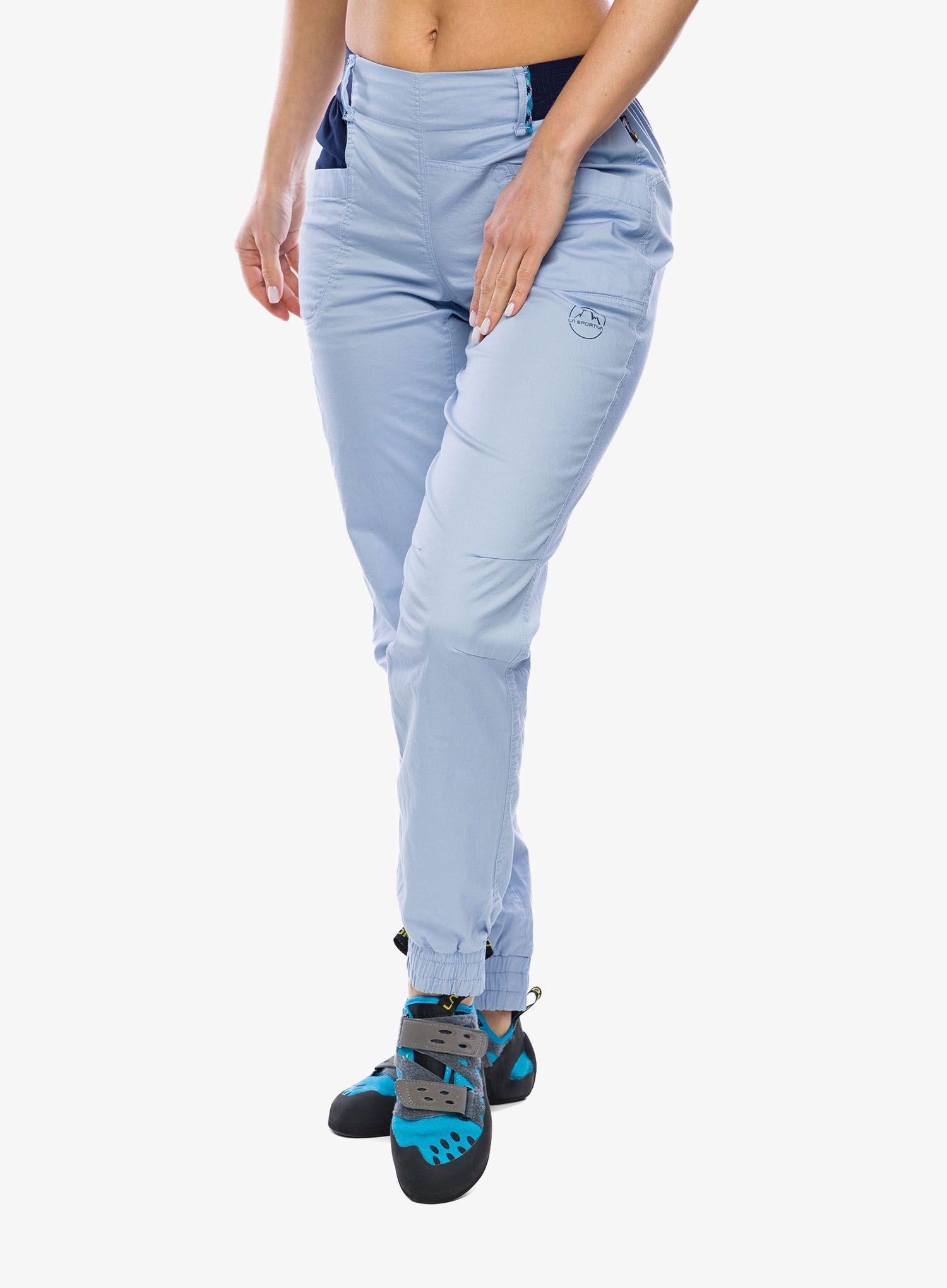 Ženske plezalne hlače La Sportiva Tundra Pant - stone-blue/deep sea