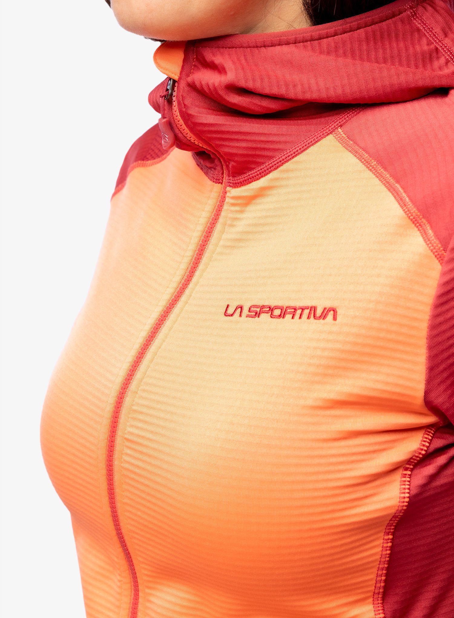 Ženska jopa s kapuco La Sportiva Upendo Hoody - flamingo/velvet
