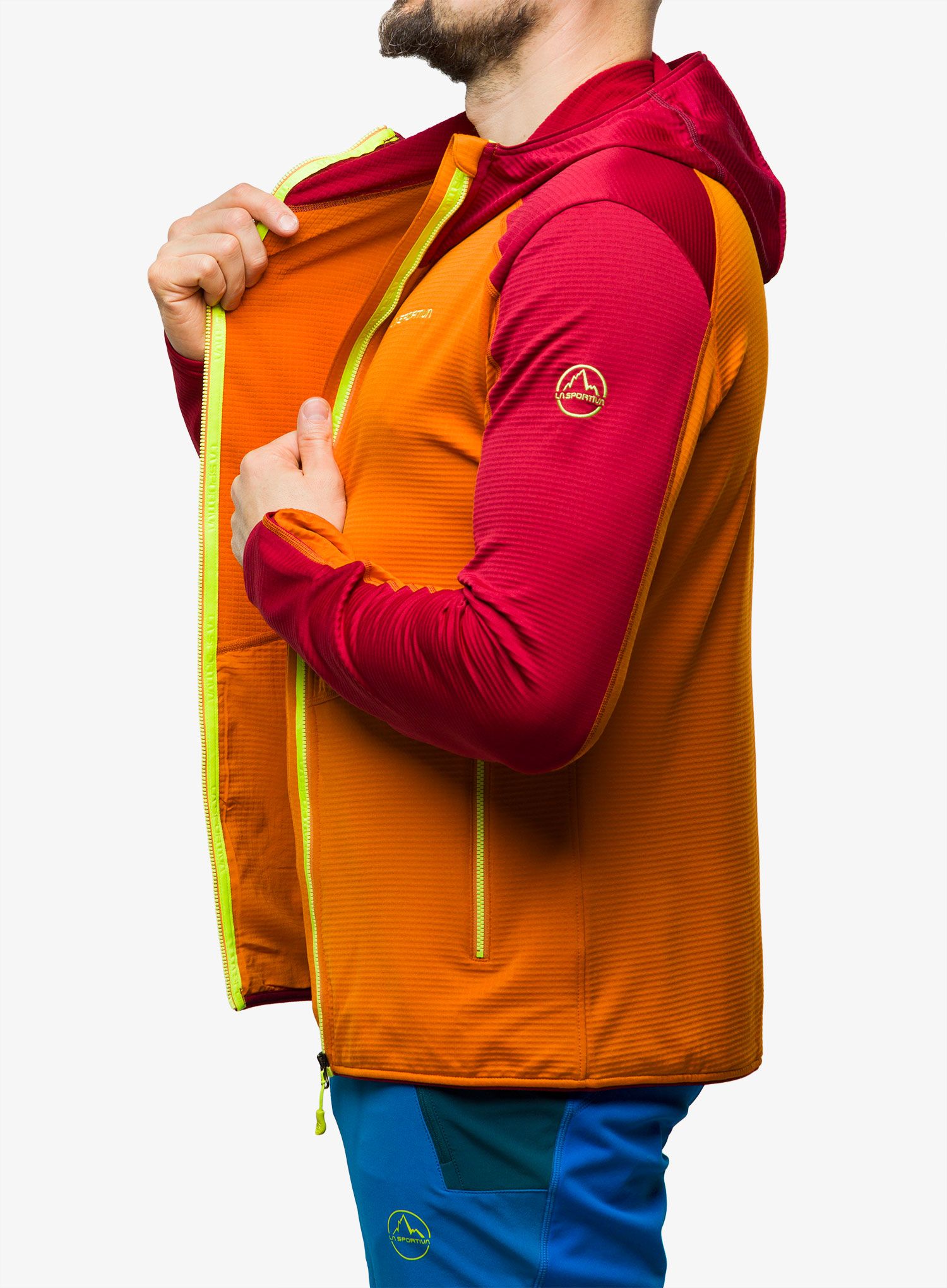 Jopica s kapuco La Sportiva Upendo Hoody - hawaiian sun/sangria