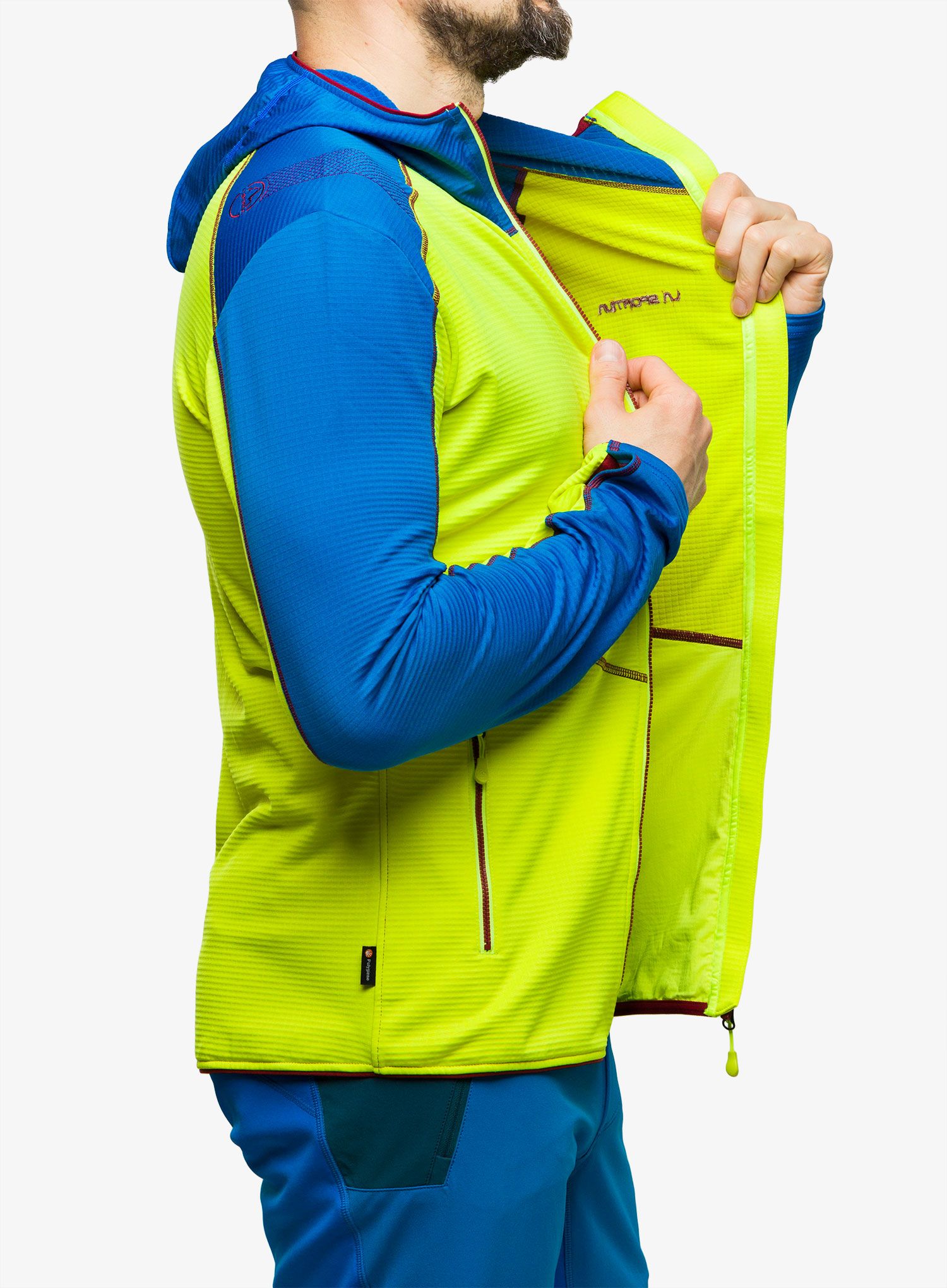 Jopica s kapuco La Sportiva Upendo Hoody - lime punch/electric blue