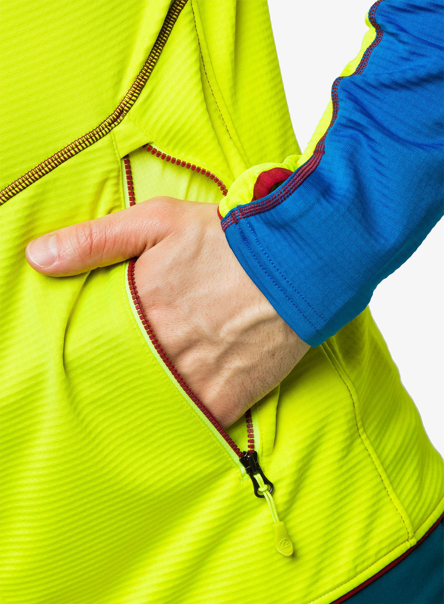 Jopica s kapuco La Sportiva Upendo Hoody - lime punch/electric blue