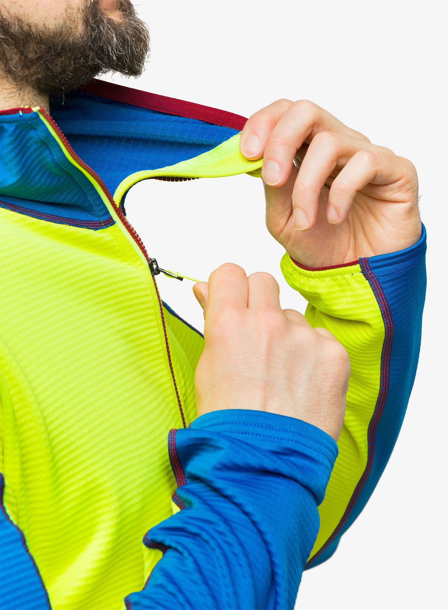 Jopica s kapuco La Sportiva Upendo Hoody - lime punch/electric blue