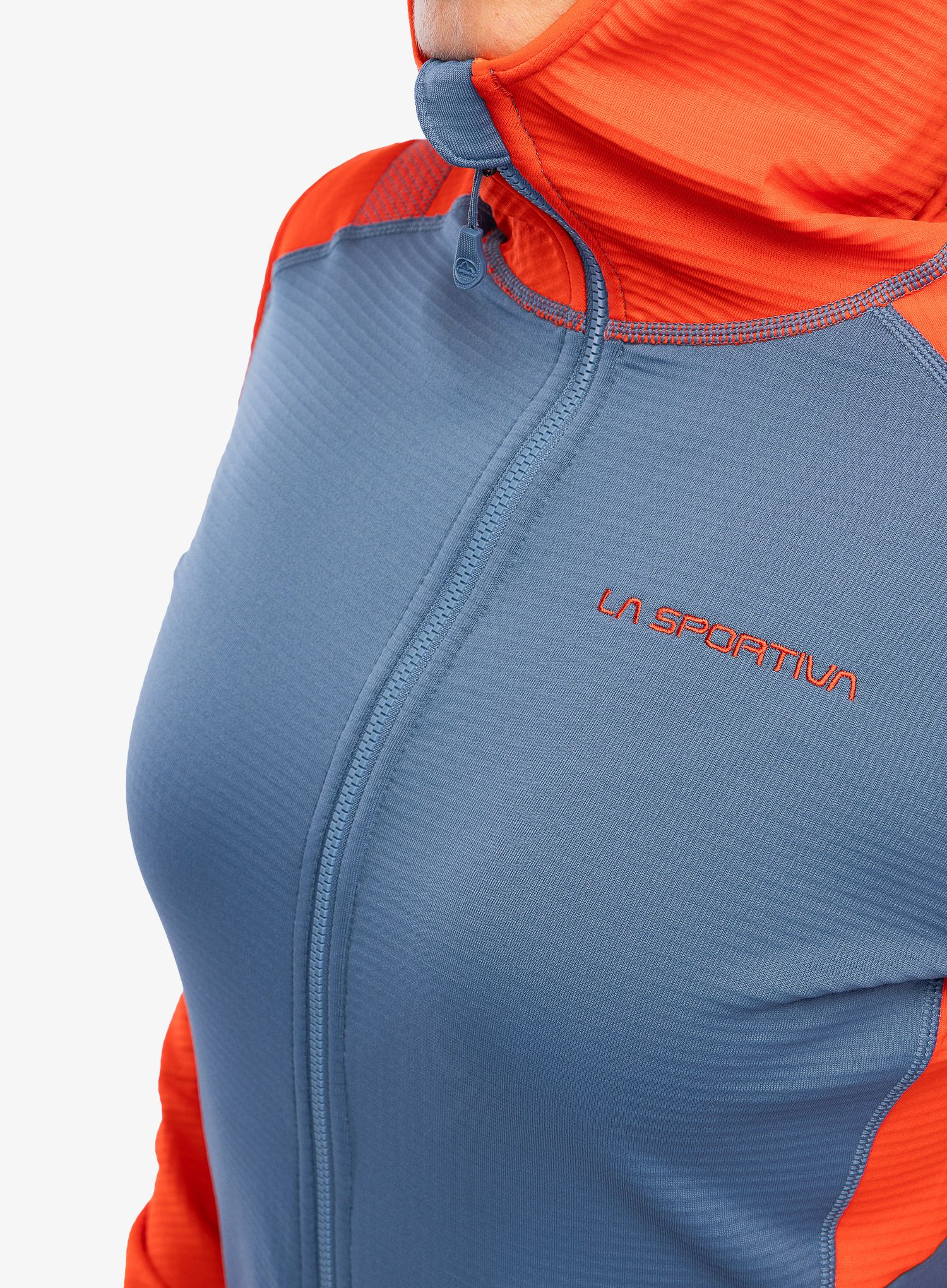 Ženska jopa s kapuco La Sportiva Upendo Hoody - moonlight/cherry tomato