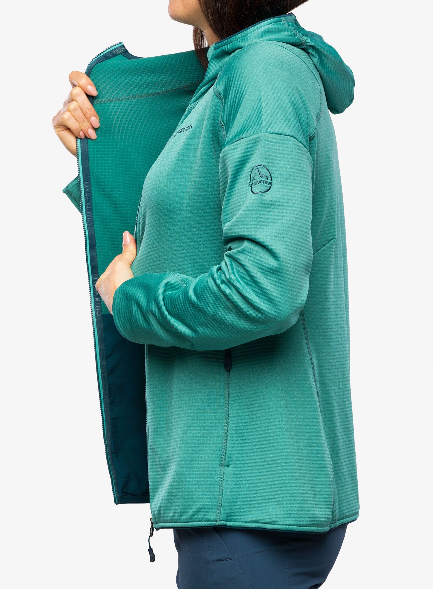Ženska jopa s kapuco La Sportiva Upendo Hoody - lagoon/storm blue