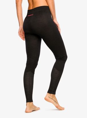 Ženske termo pajkice La Sportiva Wool40 Aero Pants - black/hibiscus