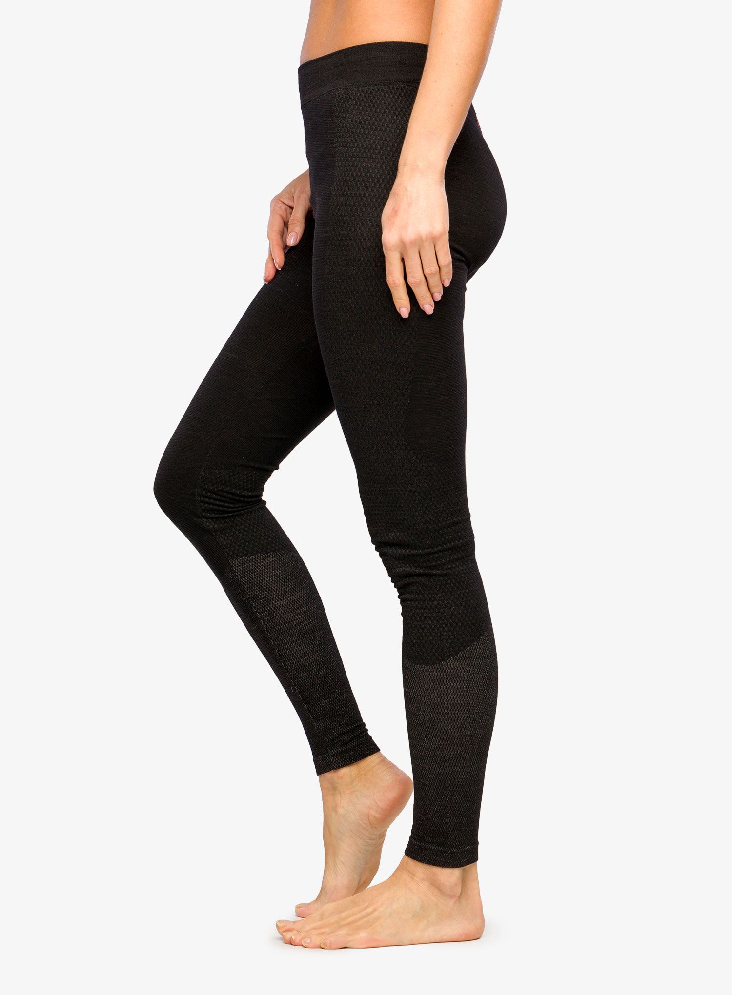 Ženske termo pajkice La Sportiva Wool40 Aero Pants - black/hibiscus