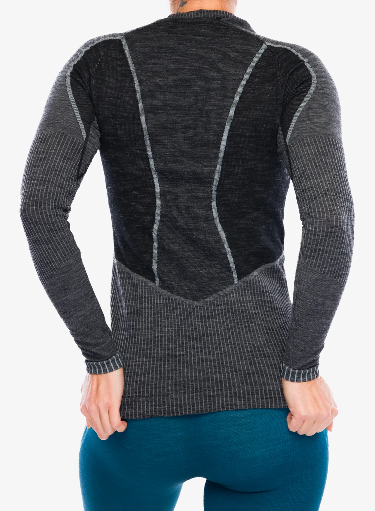 Ženska termo flis jopa La Sportiva Wool70 Tech Longsleeve - carbon/cloud