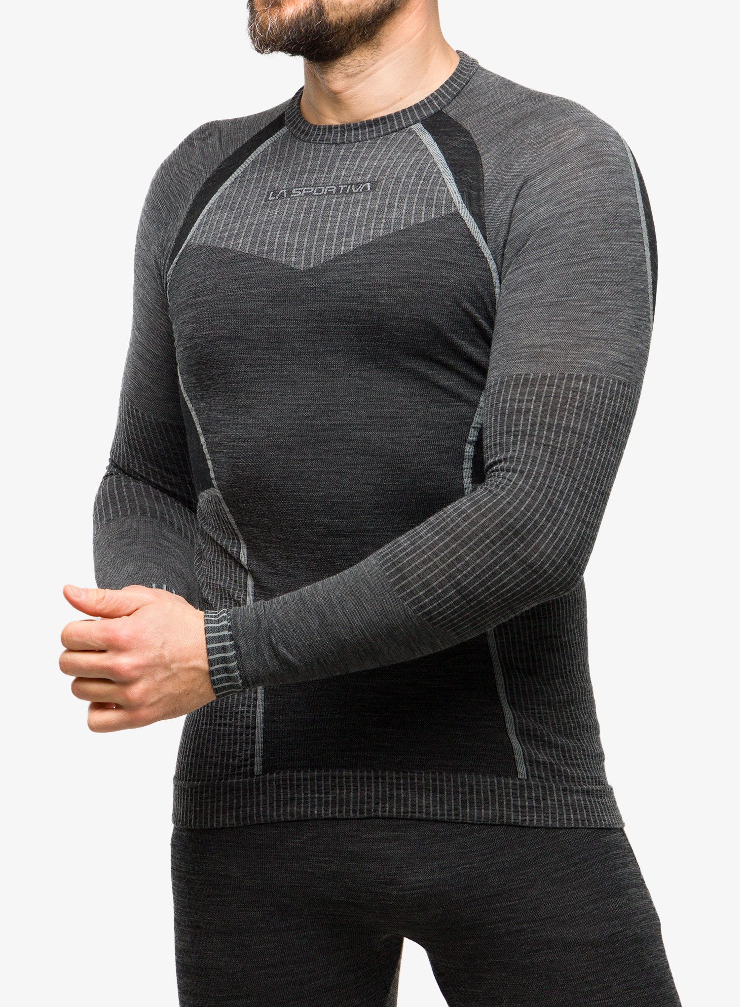 Termo flis jopa La Sportiva Wool70 Tech Longsleeve - carbon/cloud