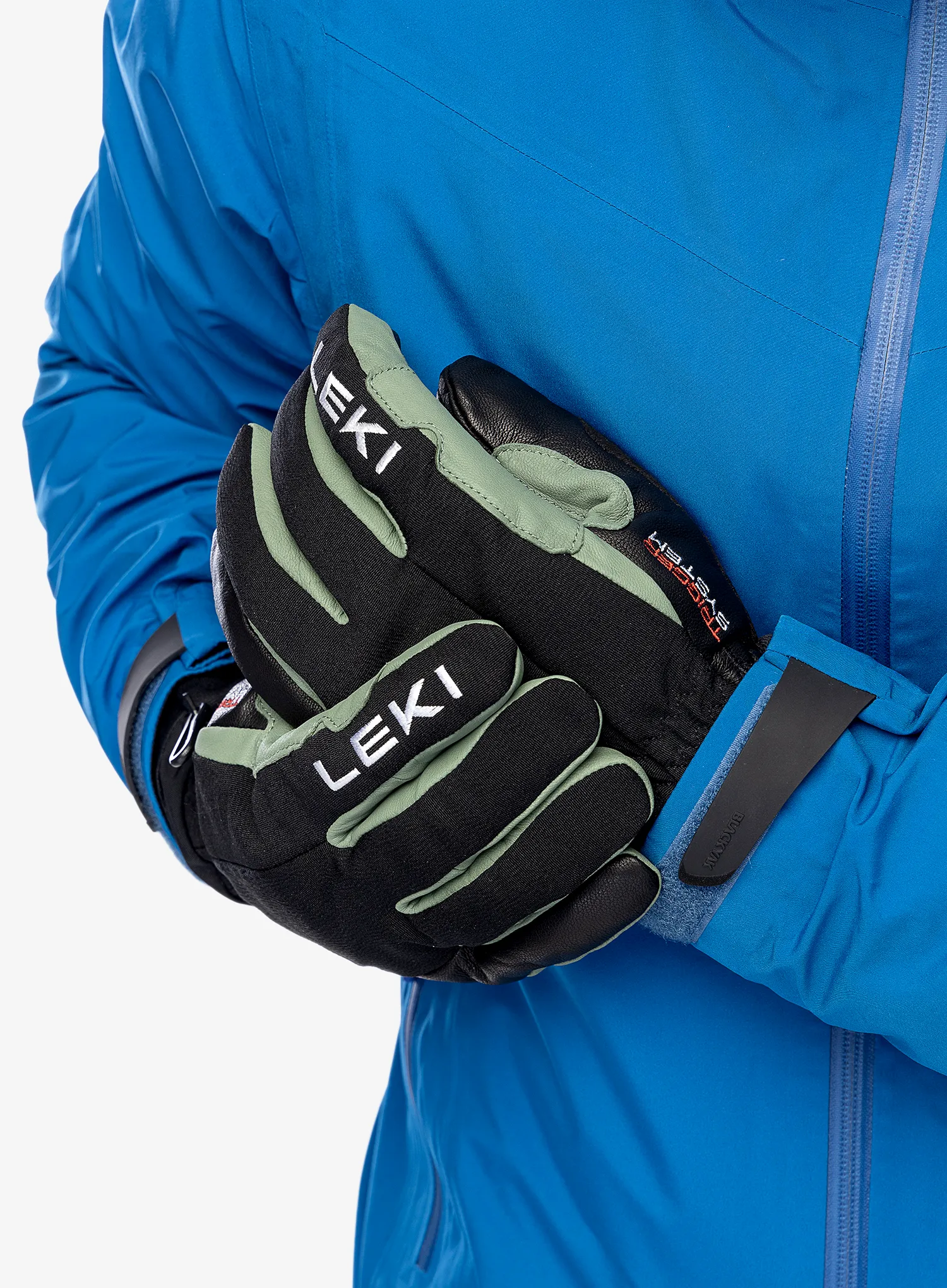 Smučarske rokavice Leki Argus Thermo 3D - black/dusty green