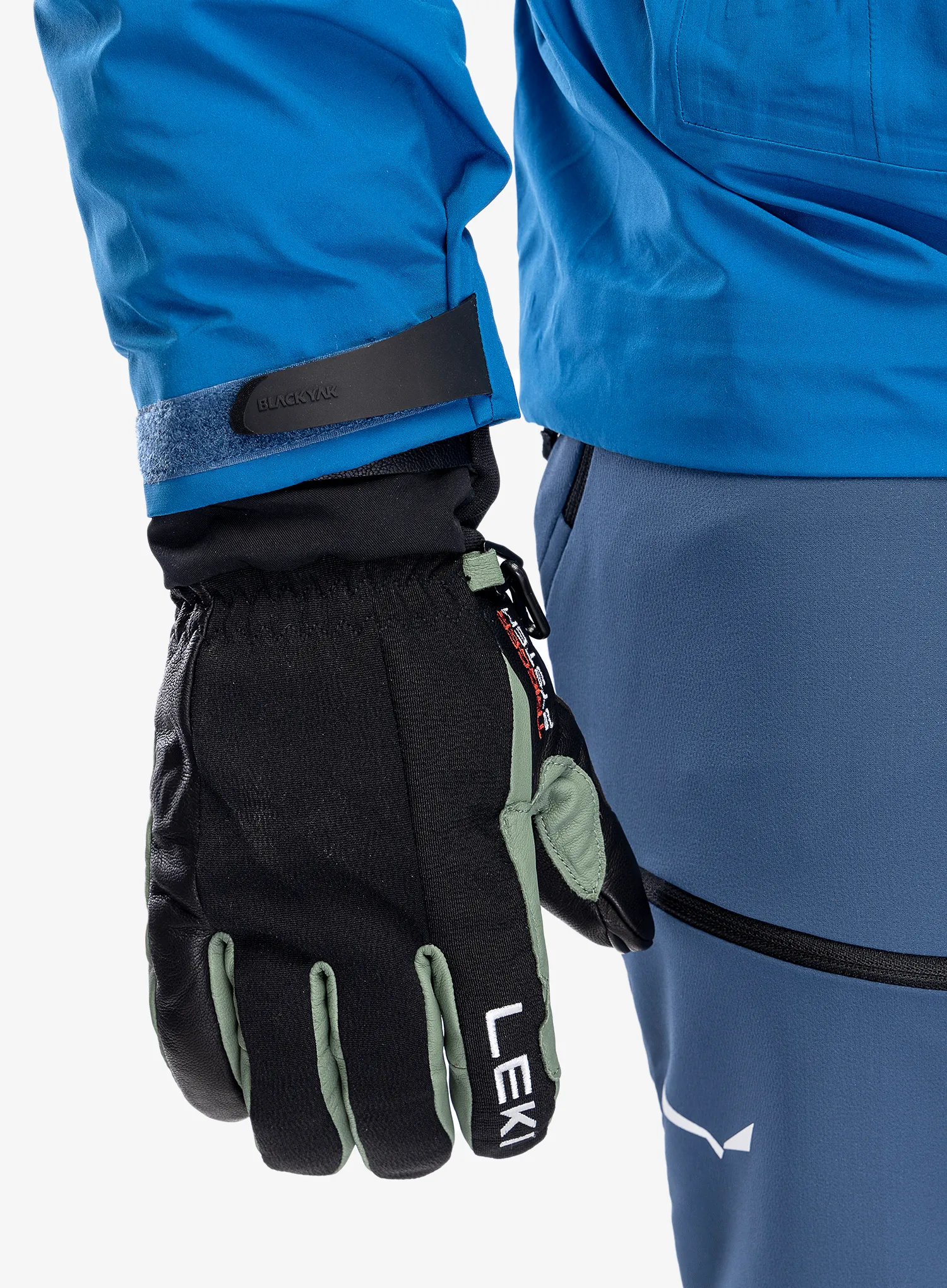 Smučarske rokavice Leki Argus Thermo 3D - black/dusty green
