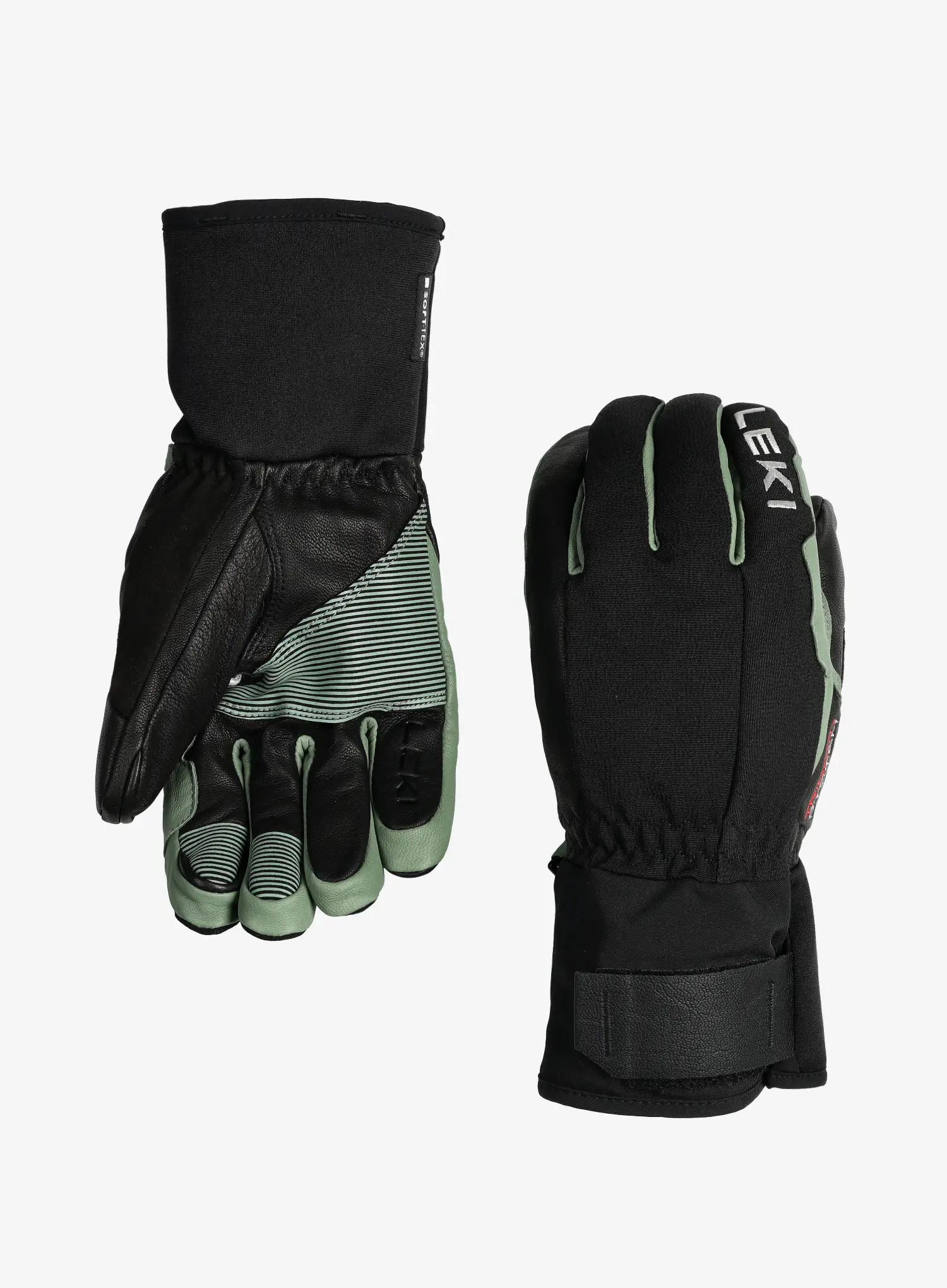 Smučarske rokavice Leki Argus Thermo 3D - black/dusty green