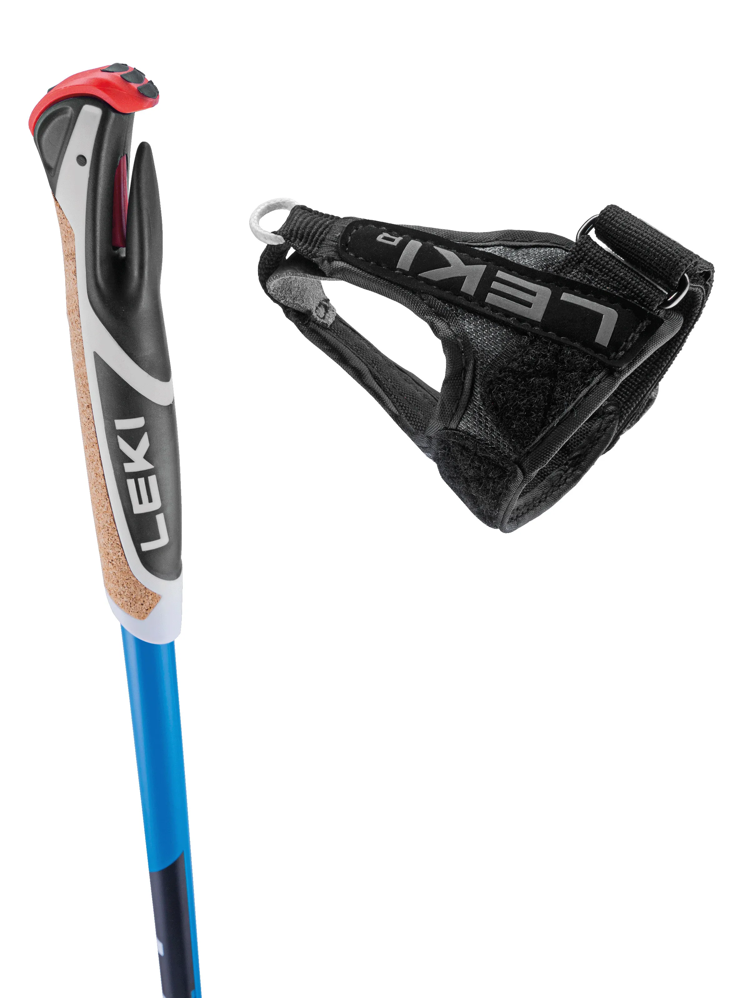 Smučarske palice za tek na smučeh Leki CC 450 - brightblue/black/white