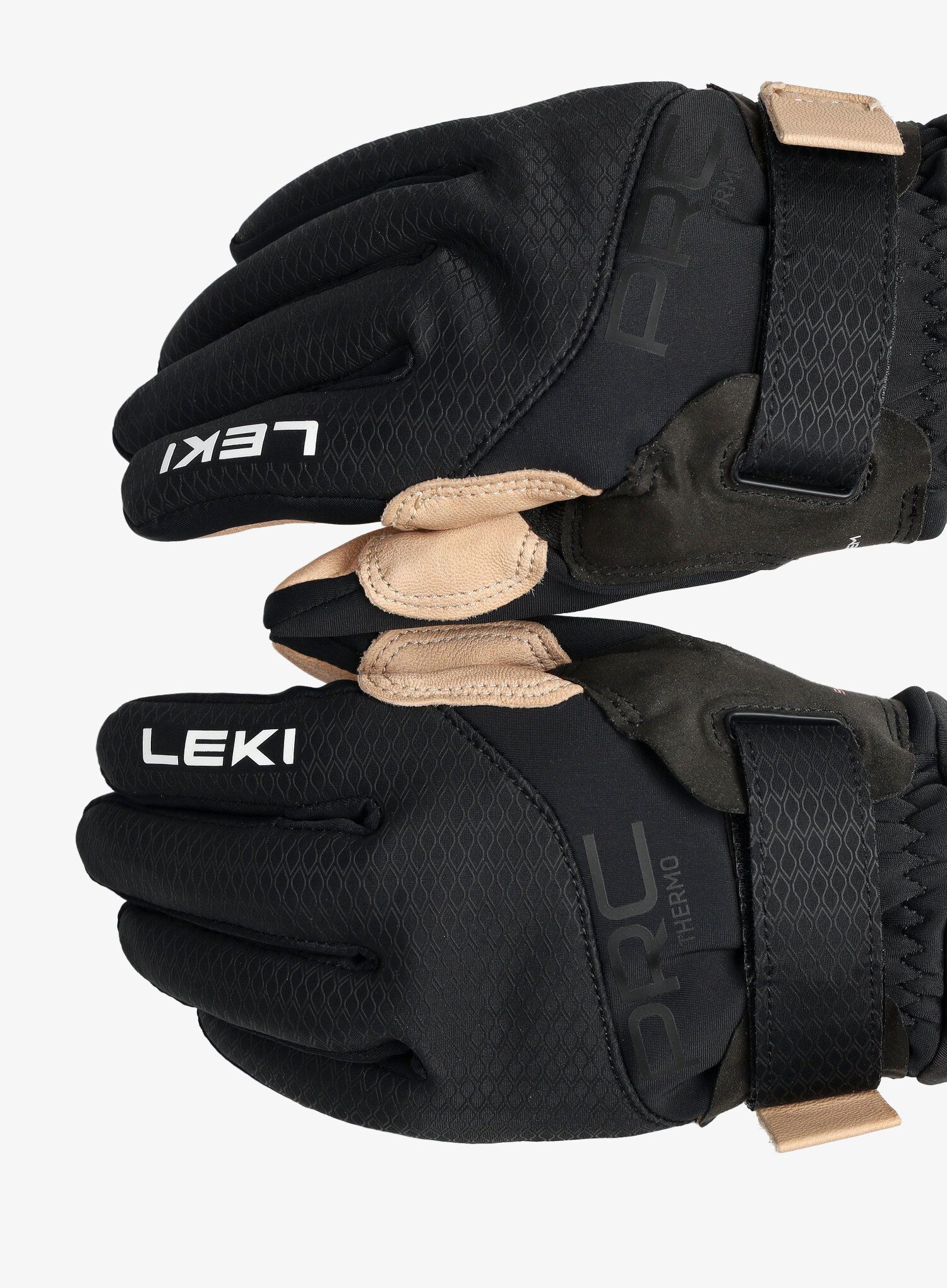 Smučarske rokavice Leki PRC Premium ThermoPlus Shark - black/sand