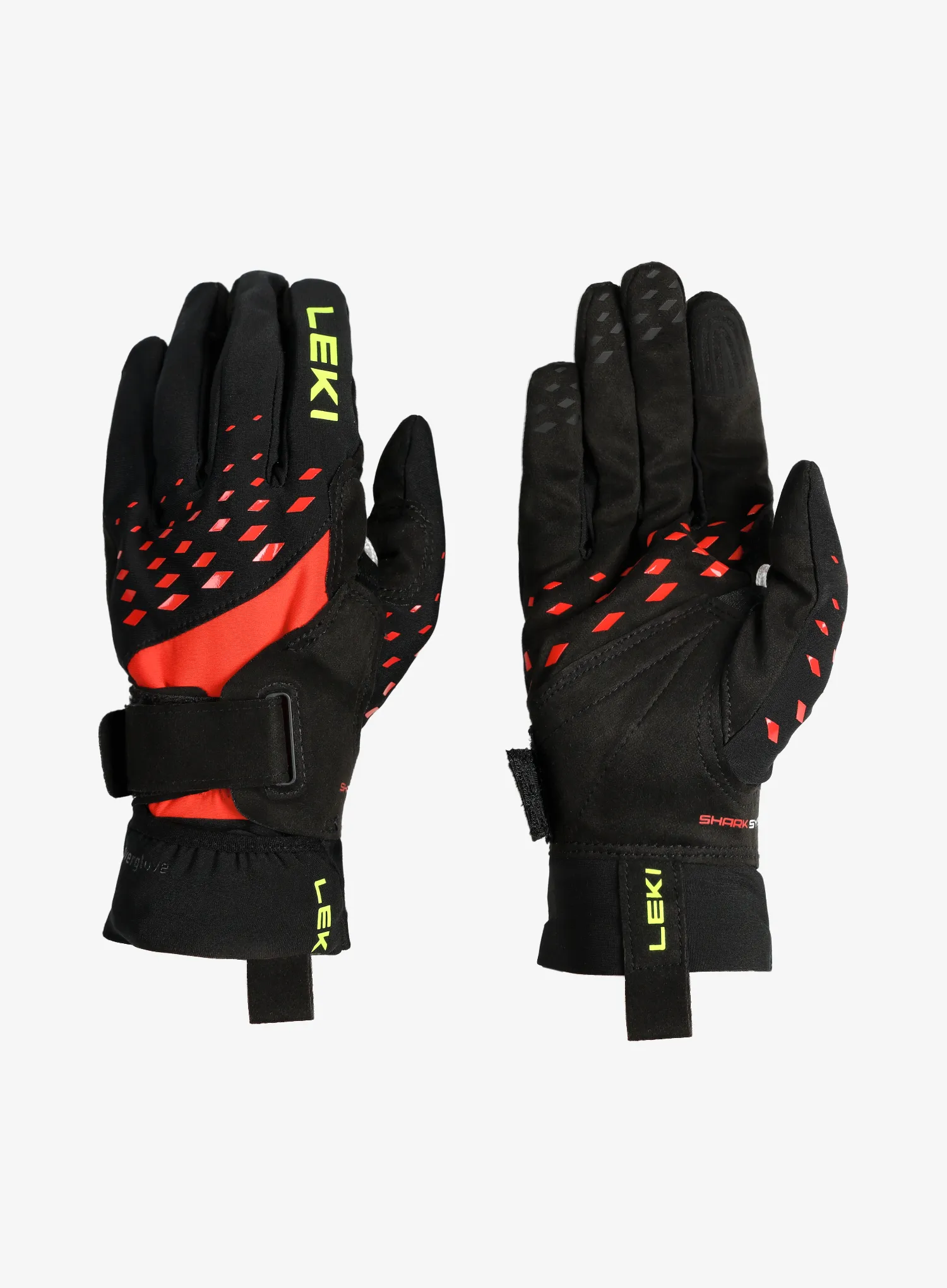 Rokavice Leki Ultra Trail Storm Shark - black/red/neonyellow