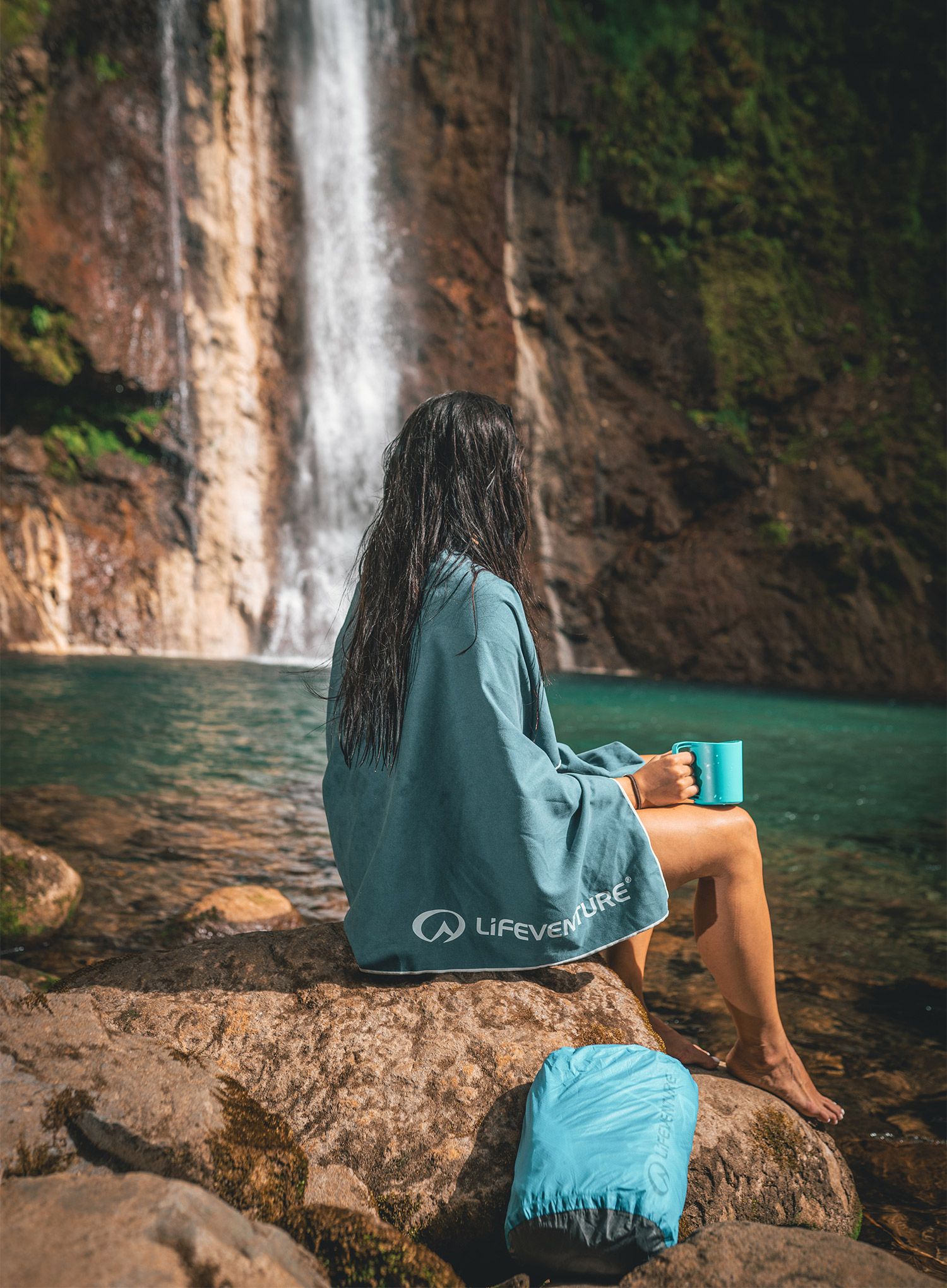 Hitrosušeča brisača Lifeventure Recycled SoftFibre Trek Towel XL - teal