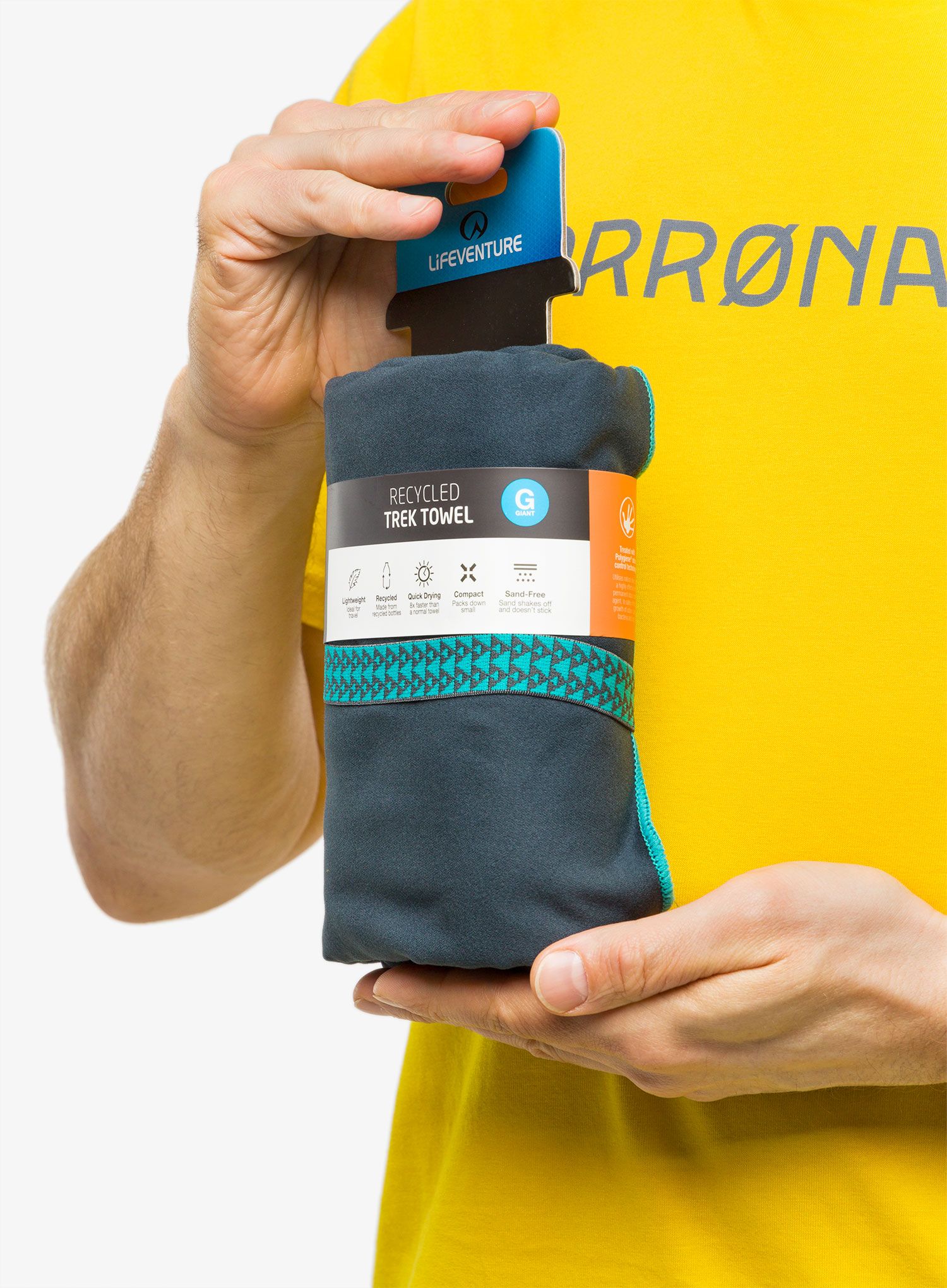 Hitrosušeča brisača Lifeventure Recycled SoftFibre Trek Towel XXL - grey