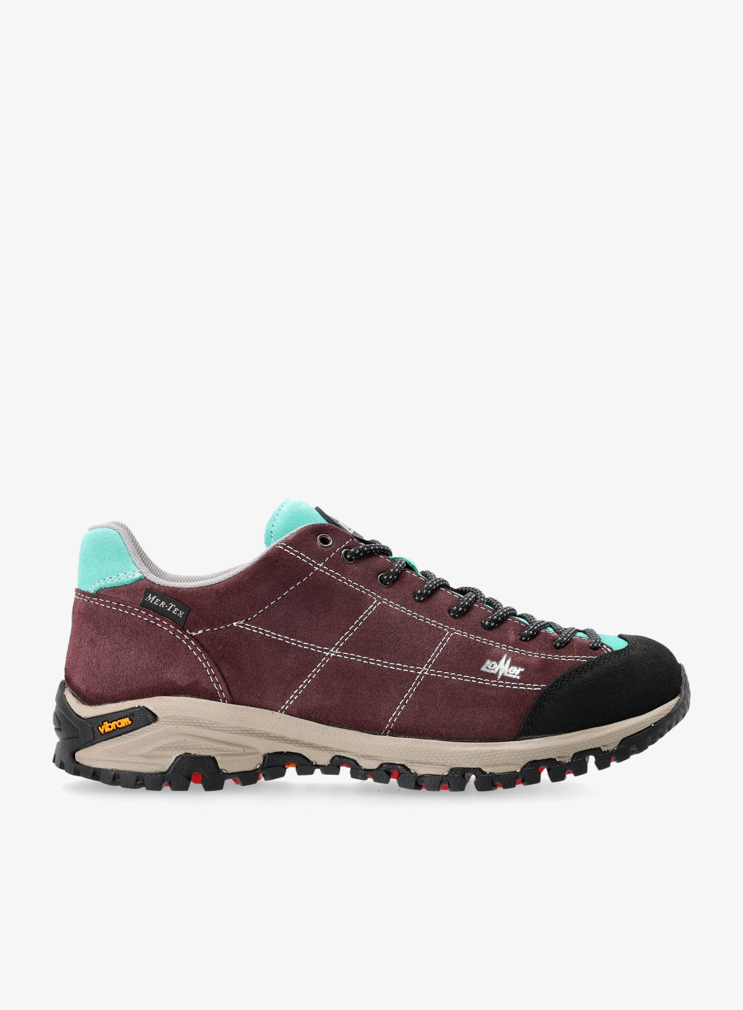 Ženski čevlji Lomer Maipos Suede MTX - borgogna/mint
