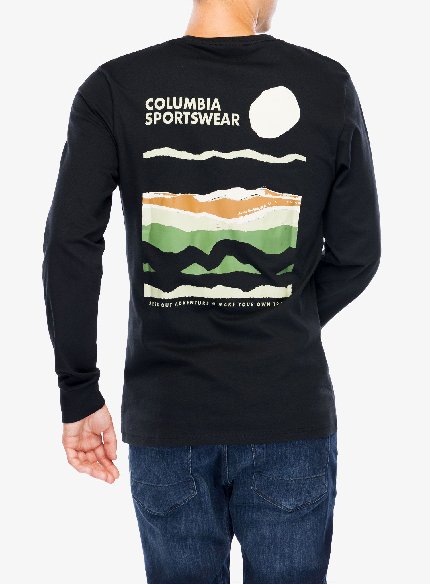 Majica z dolgimi rokavi Columbia Explorers Canyon LS T-Shirt - black/torn sunscape