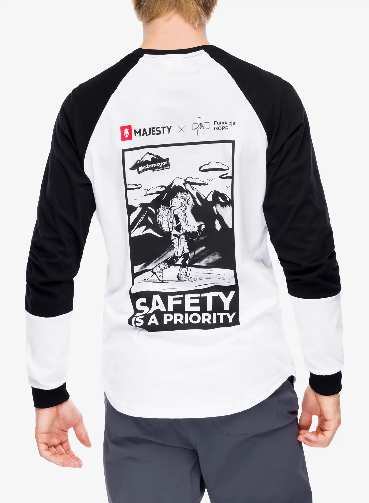 Majica z dolgimi rokavi Majesty Fundacja GOPR Ratownik LS - white
