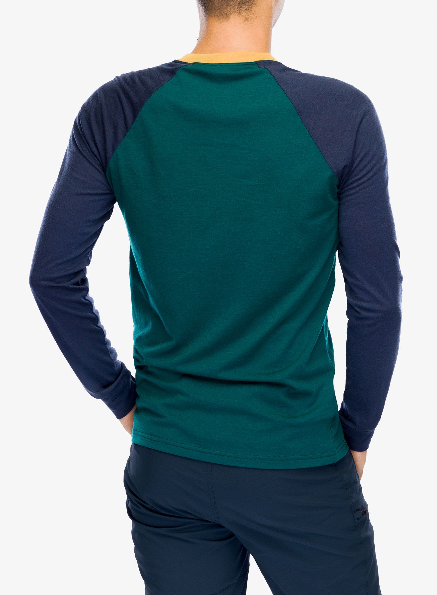 Majica z dolgimi rokavi Mons Royale Icon Raglan - evergreen/midnight