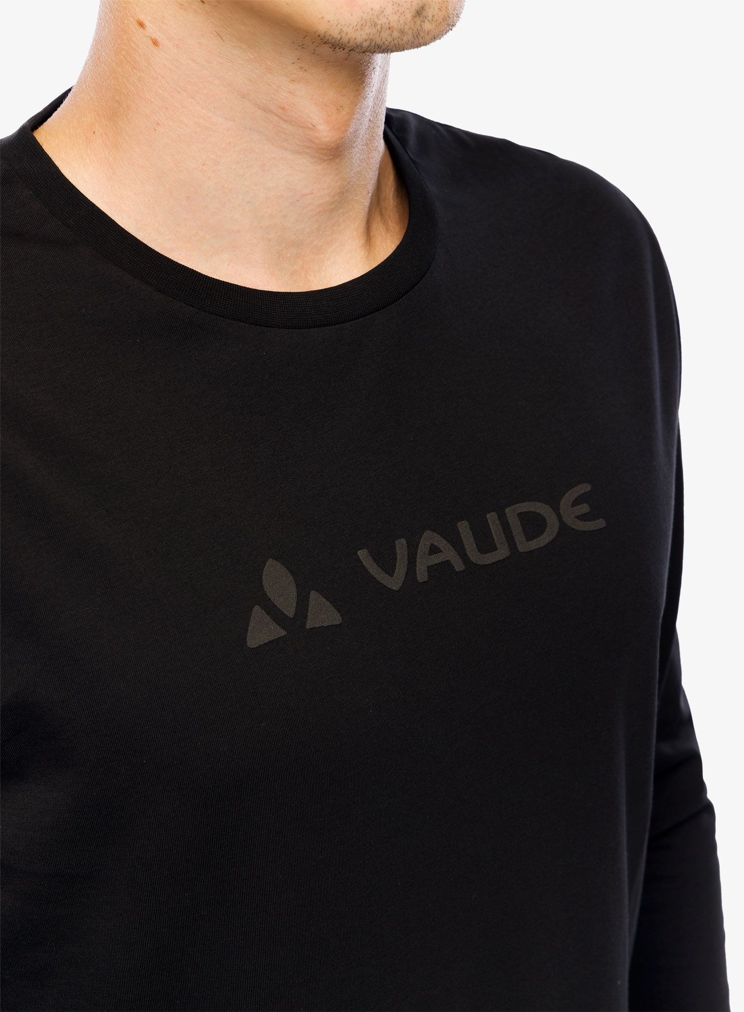 Majica z dolgimi rokavi Vaude Logo LS T-Shirt - black