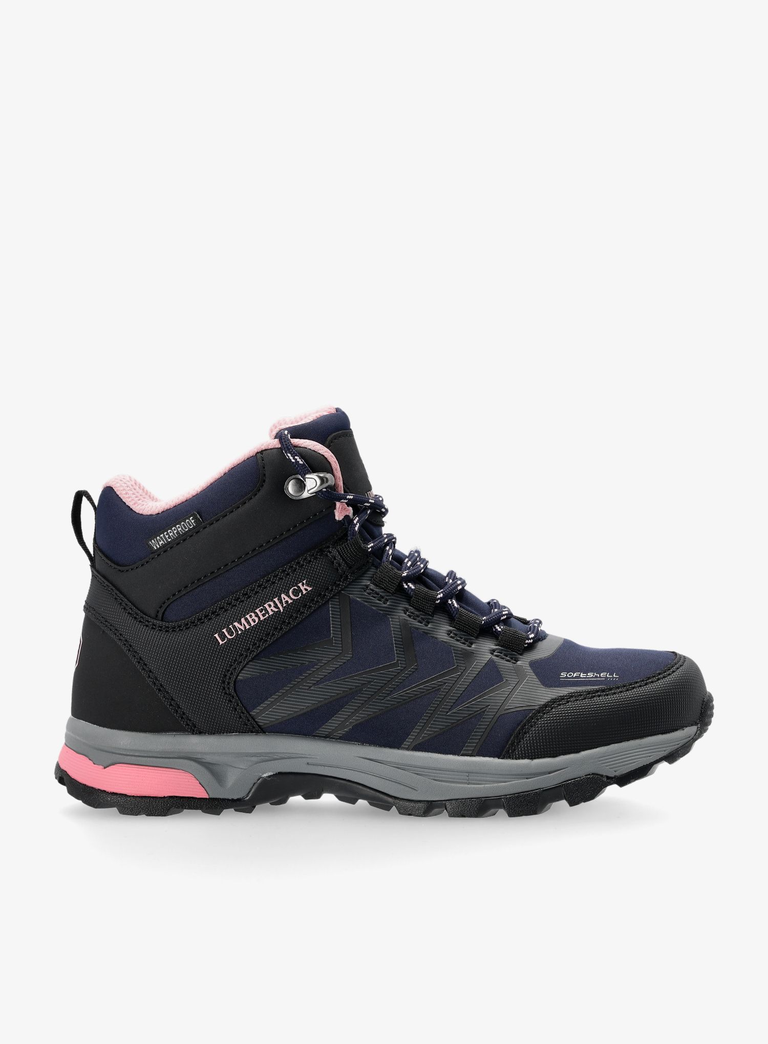 Ženski visoki pohodniški čevlji Lumberjack Stowe - navy blue/black