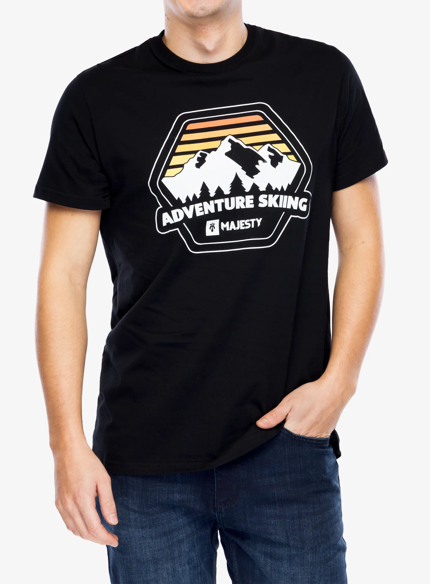 Majica s potiskom Majesty Adventure T-Shirt - black