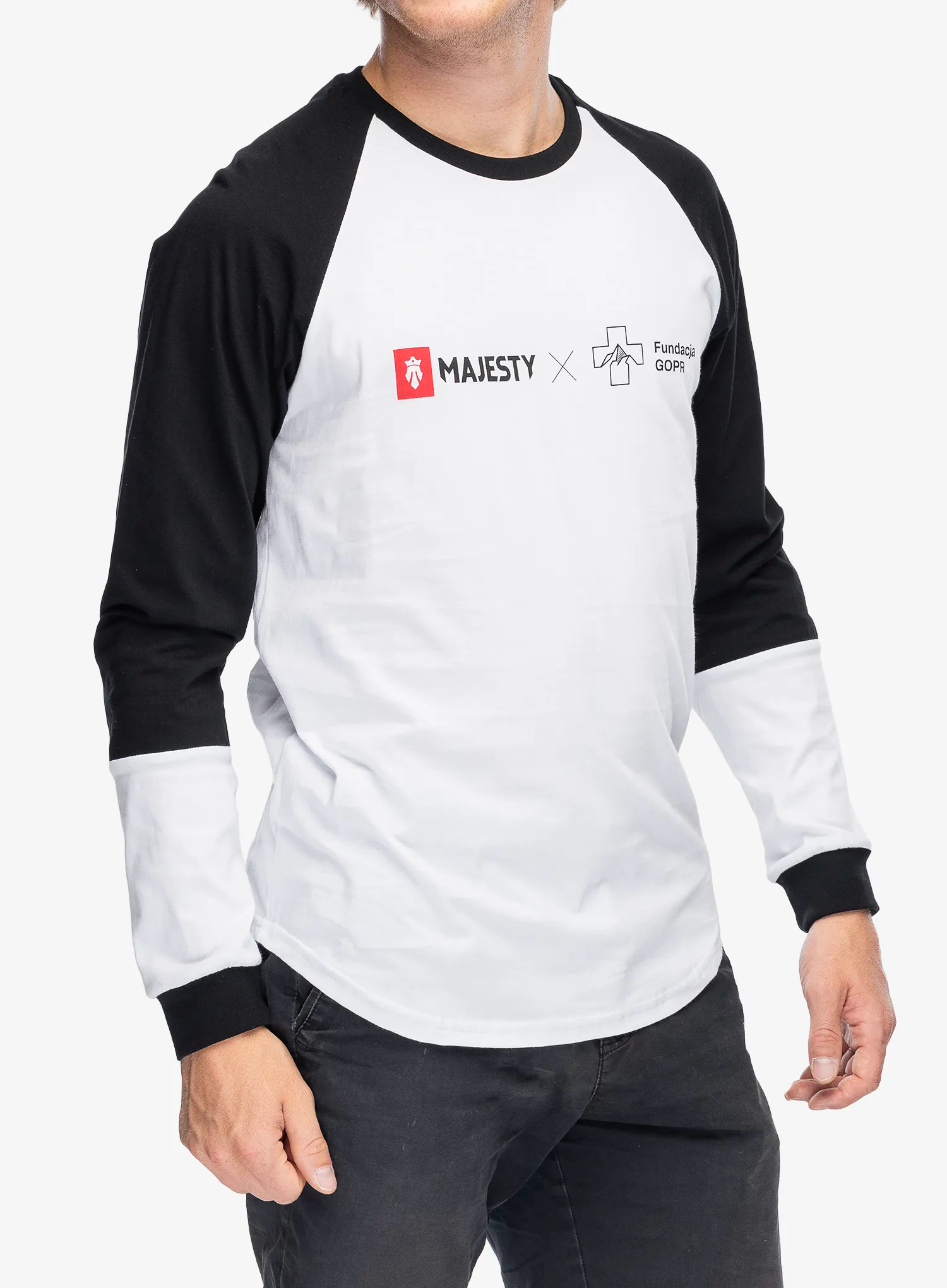 Majica z dolgimi rokavi Majesty Fundacja GOPR Help and Protect LS - white