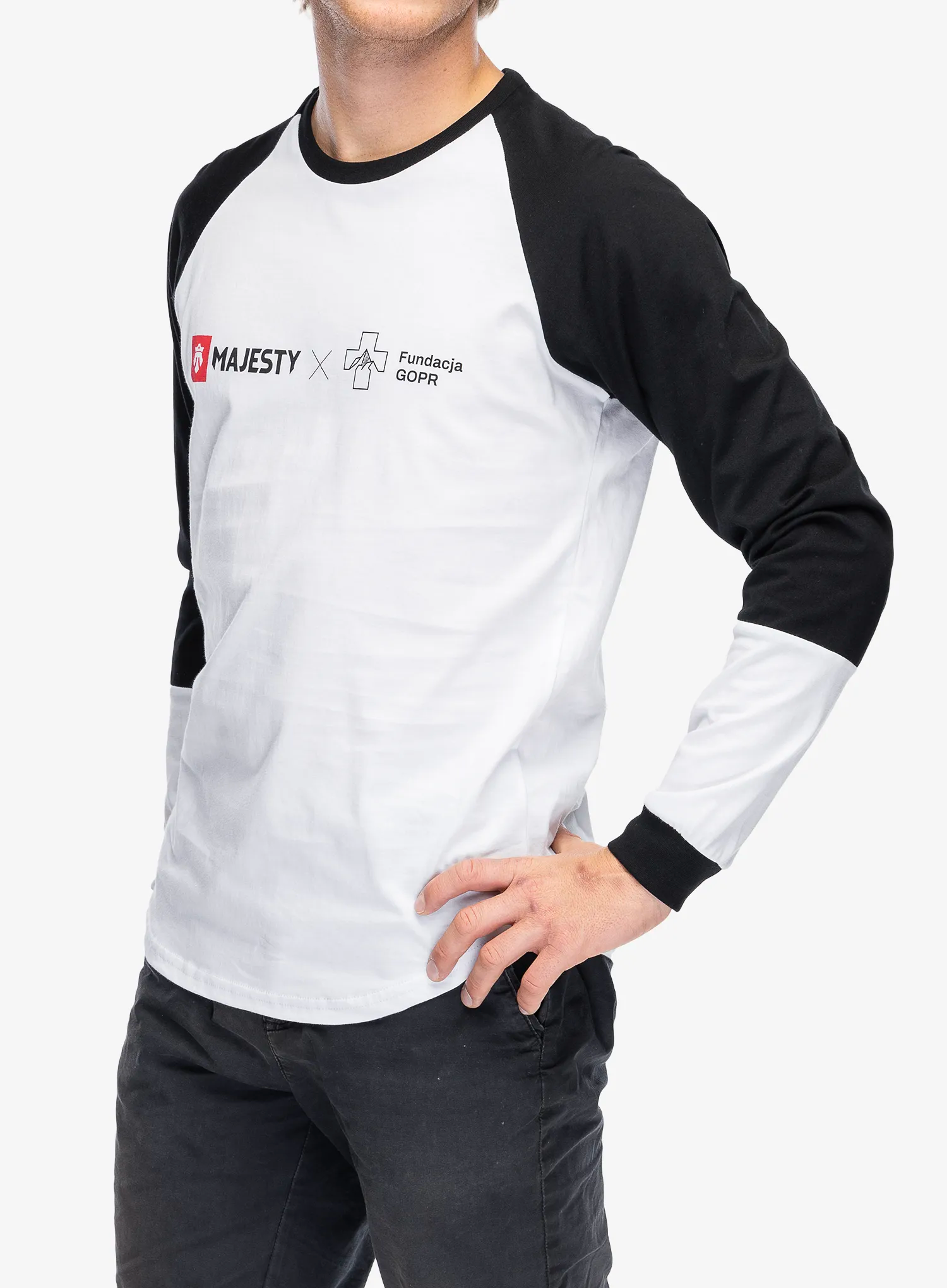Majica z dolgimi rokavi Majesty Fundacja GOPR Help and Protect LS - white