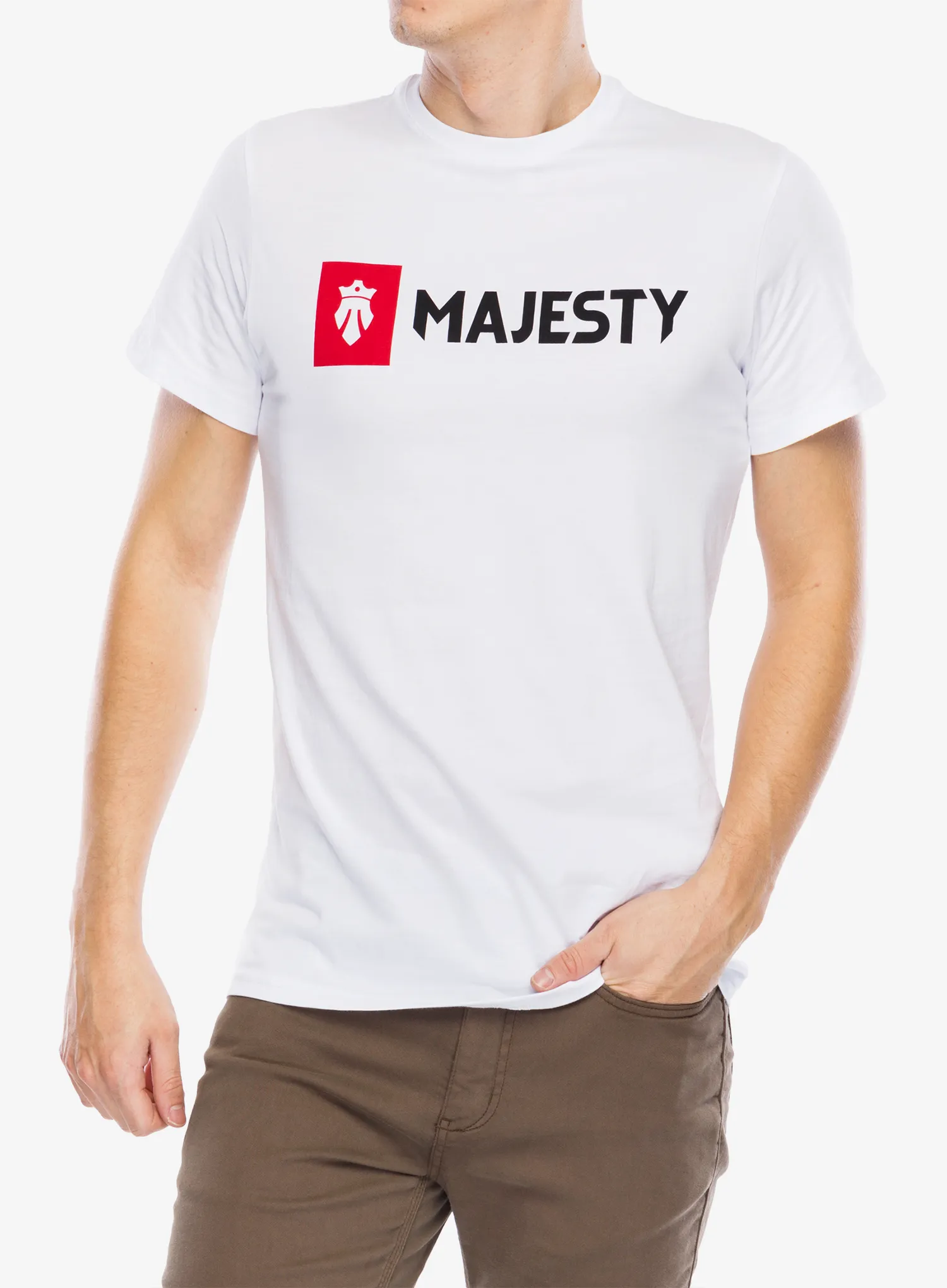 Bombažna majica Majesty Logo T-shirt - white