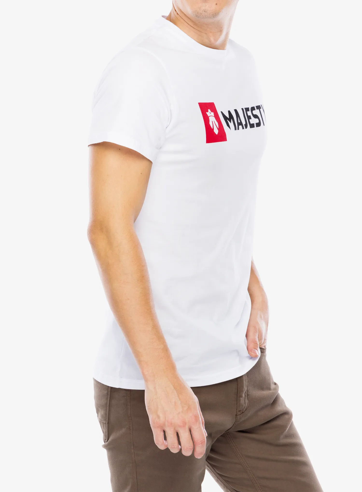 Bombažna majica Majesty Logo T-shirt - white