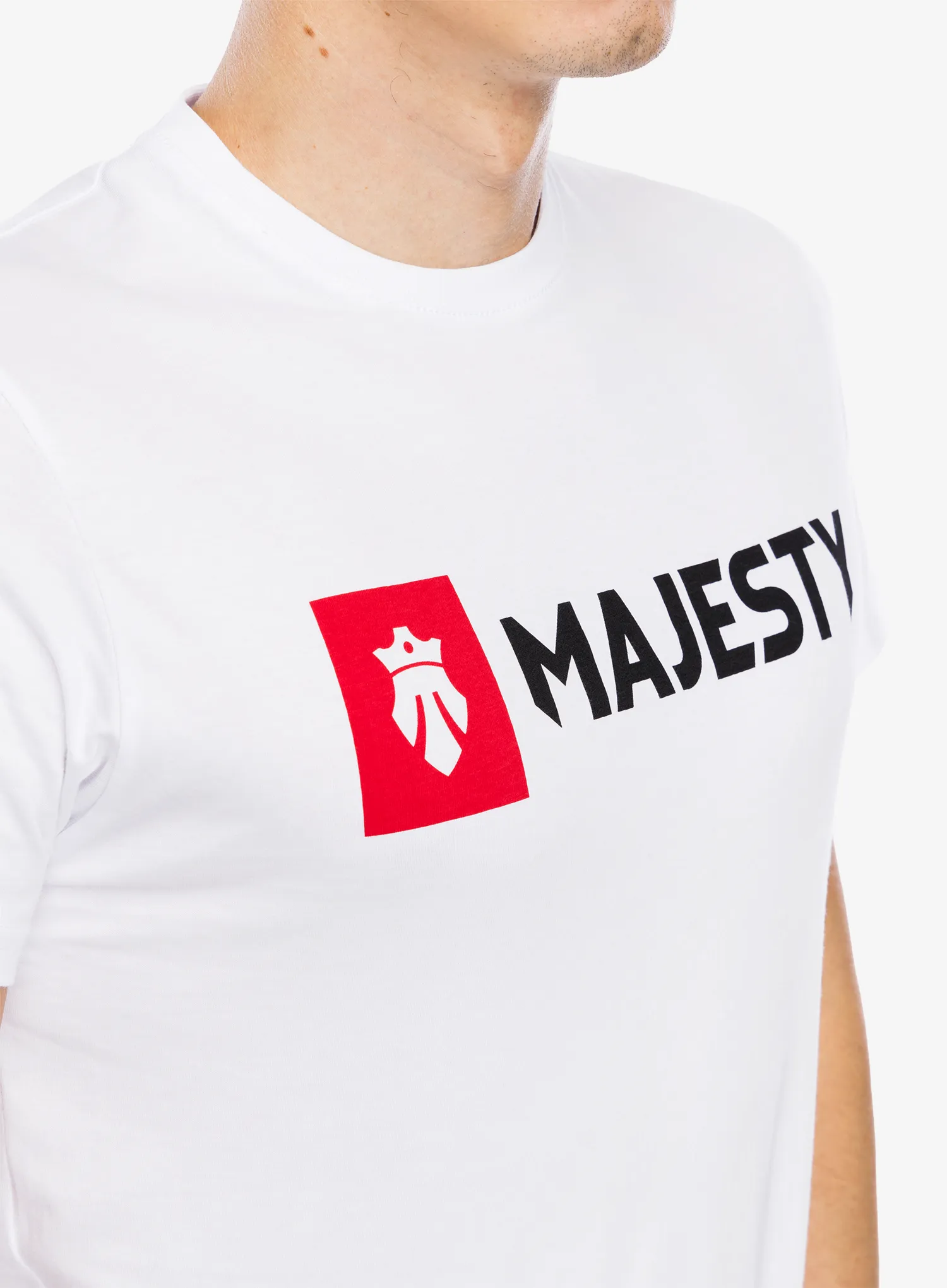 Bombažna majica Majesty Logo T-shirt - white