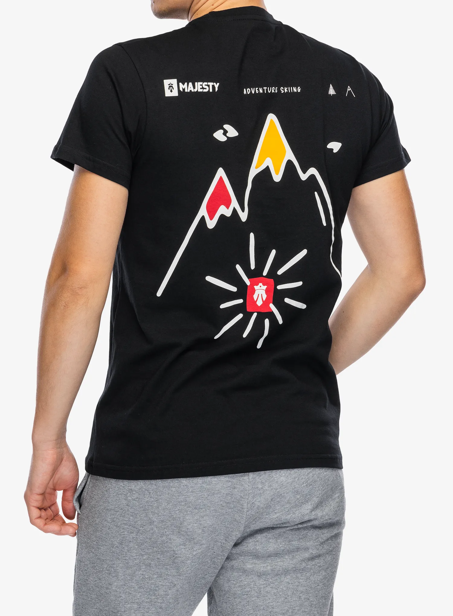 Bombažna majica Majesty Mountain T-Shirt - black