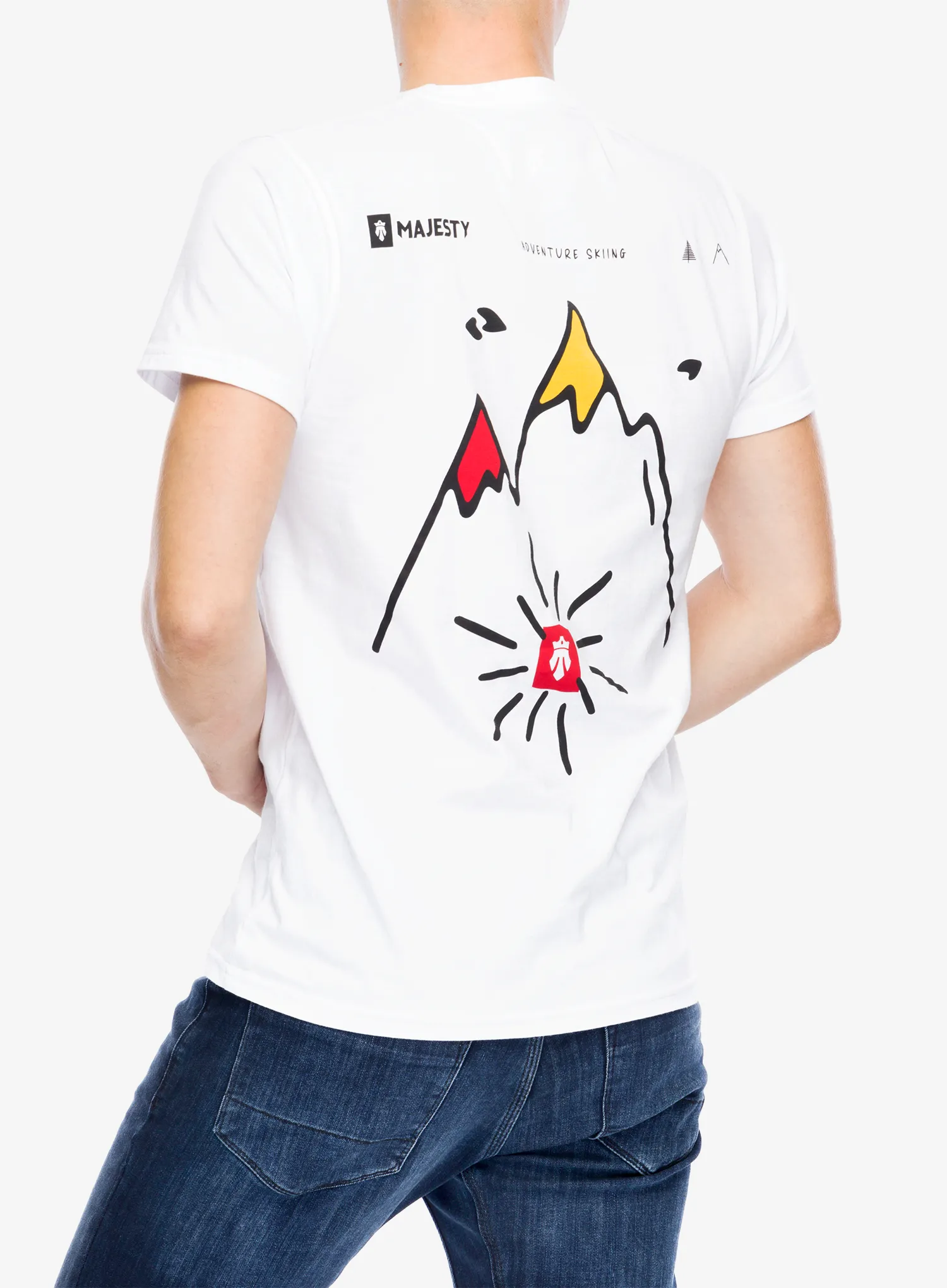 Bombažna majica Majesty Mountain T-Shirt - white