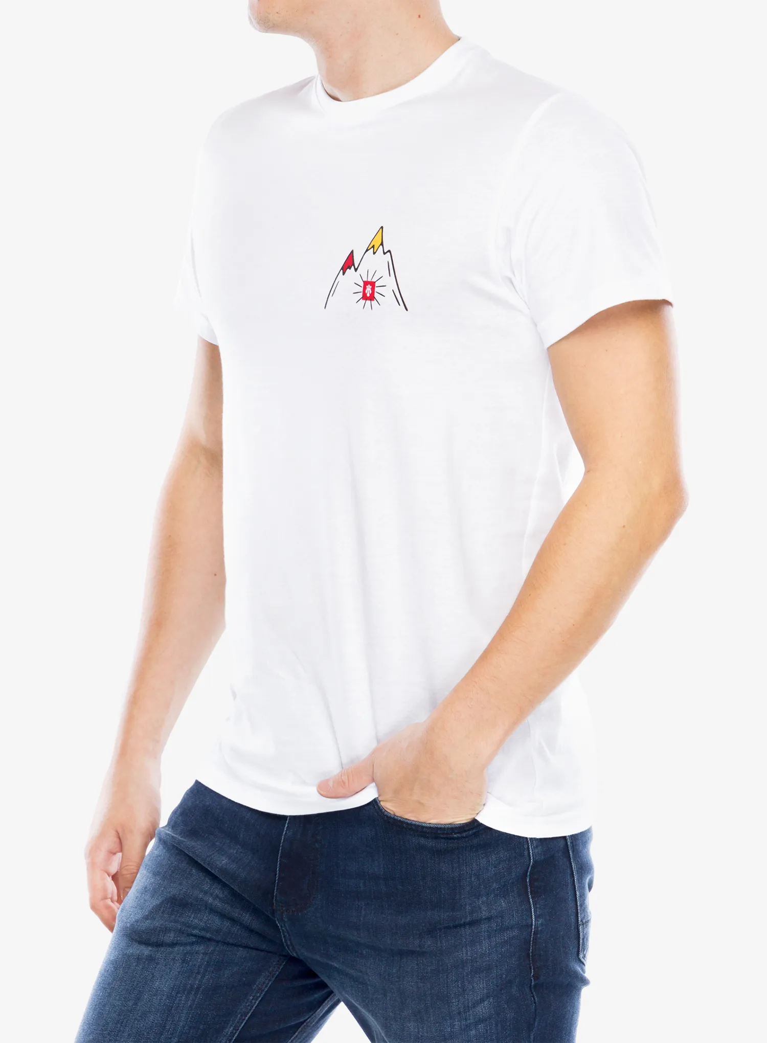 Bombažna majica Majesty Mountain T-Shirt - white