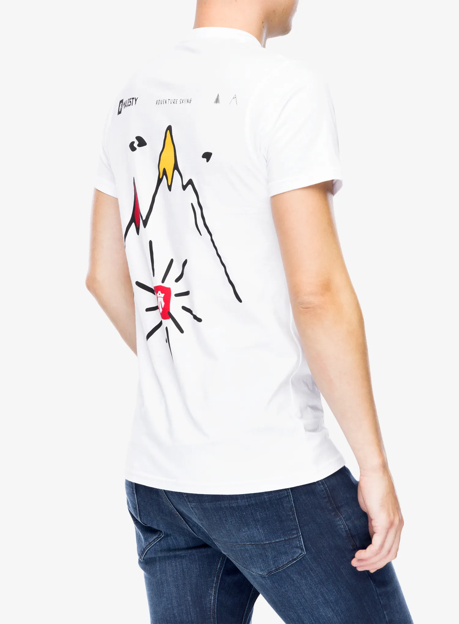 Bombažna majica Majesty Mountain T-Shirt - white