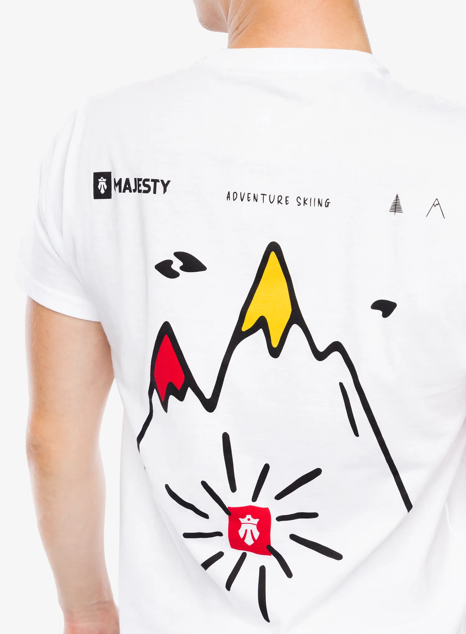 Bombažna majica Majesty Mountain T-Shirt - white