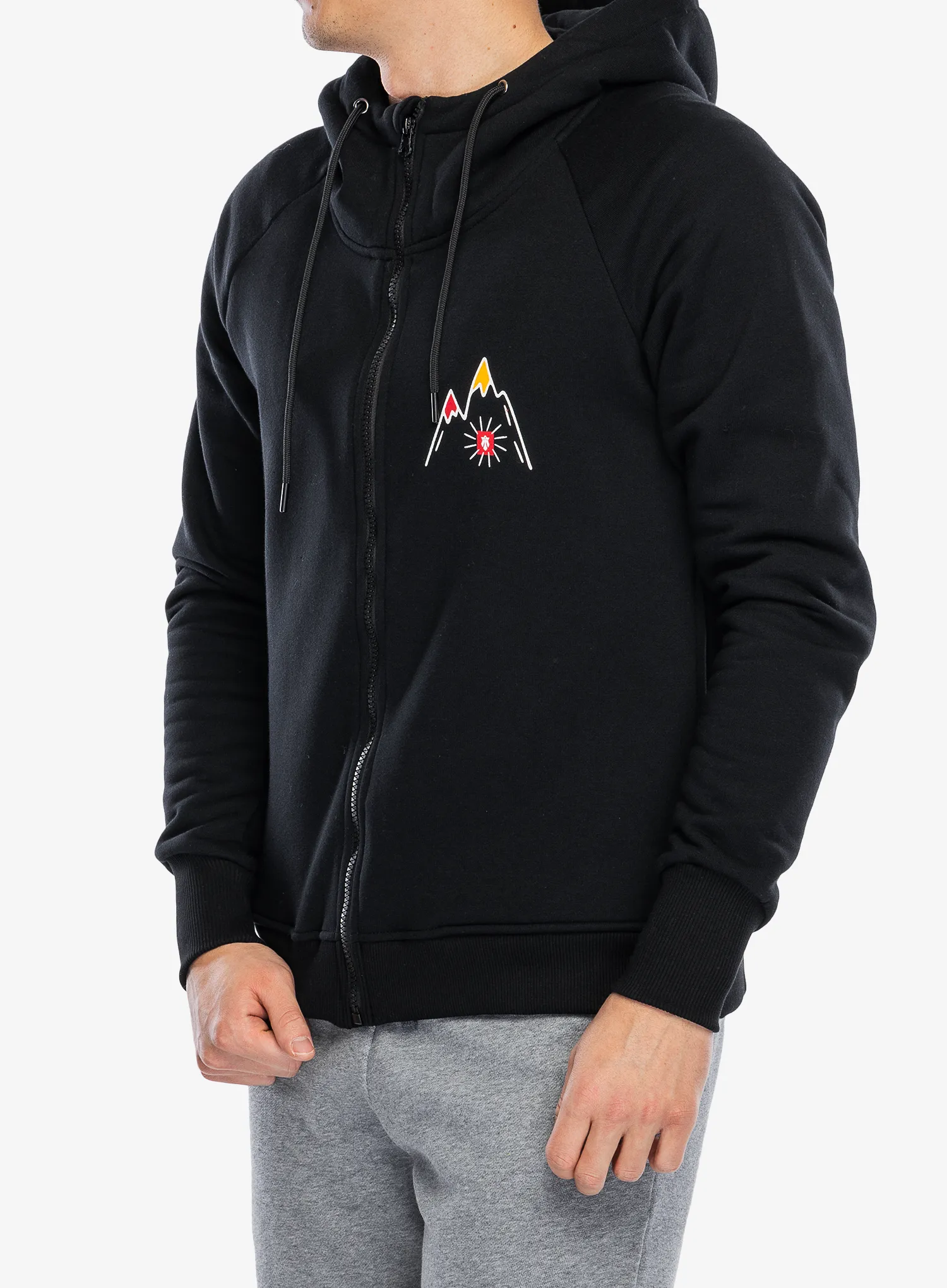 Jopica na zadrgo Majesty Mountain Zipped Hoodie - black