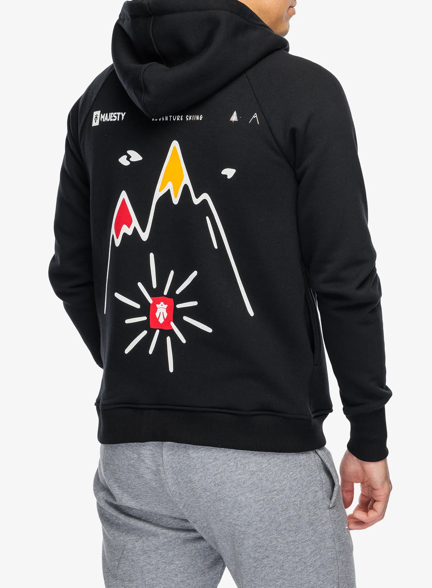 Jopica na zadrgo Majesty Mountain Zipped Hoodie - black